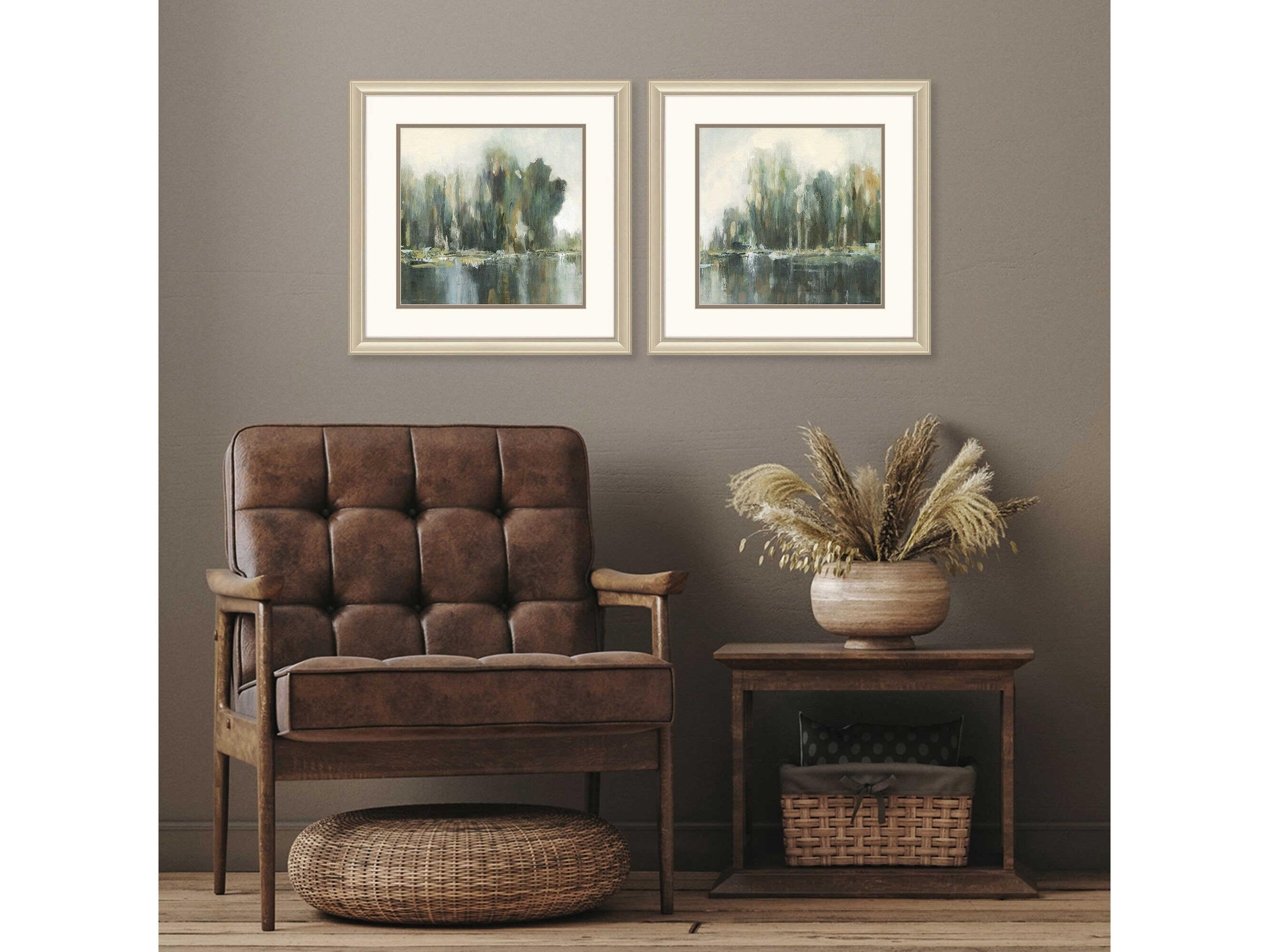 Paragon Waterside Textured Treeline Wall Art Set of 2