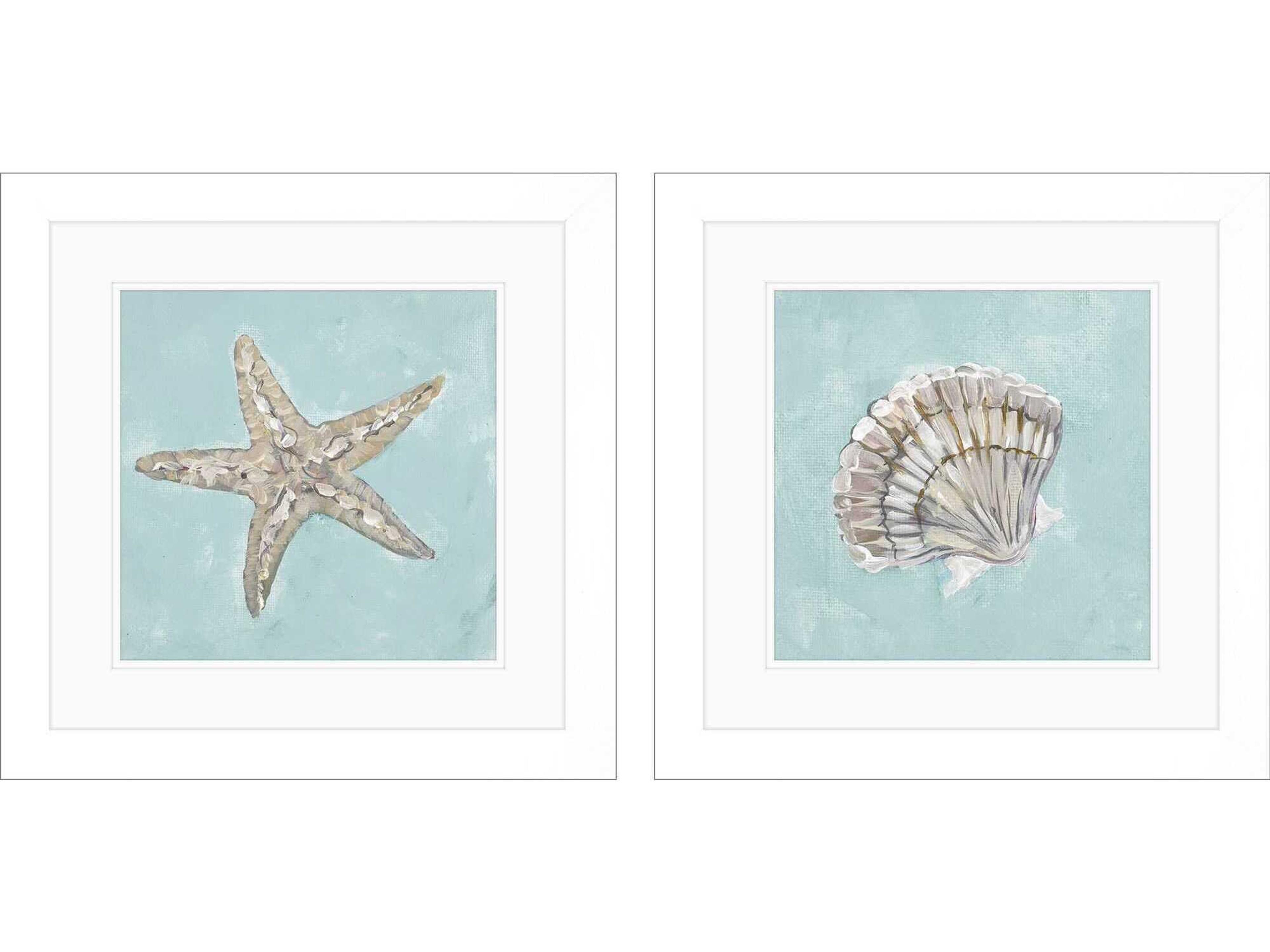 Paragon Waterside Seashell-B Wall Art Set of 2