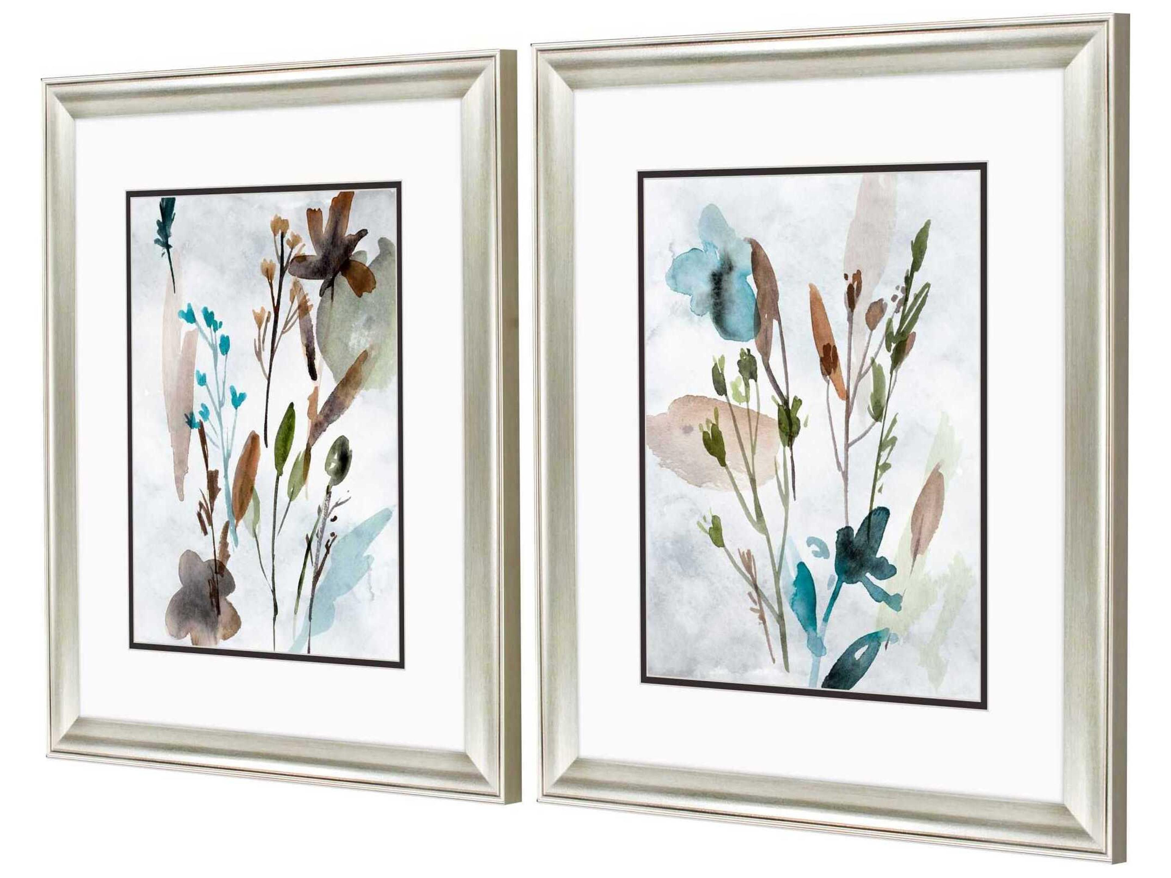 Paragon Florals Watercolor Wildflower Wall Art Set of 2