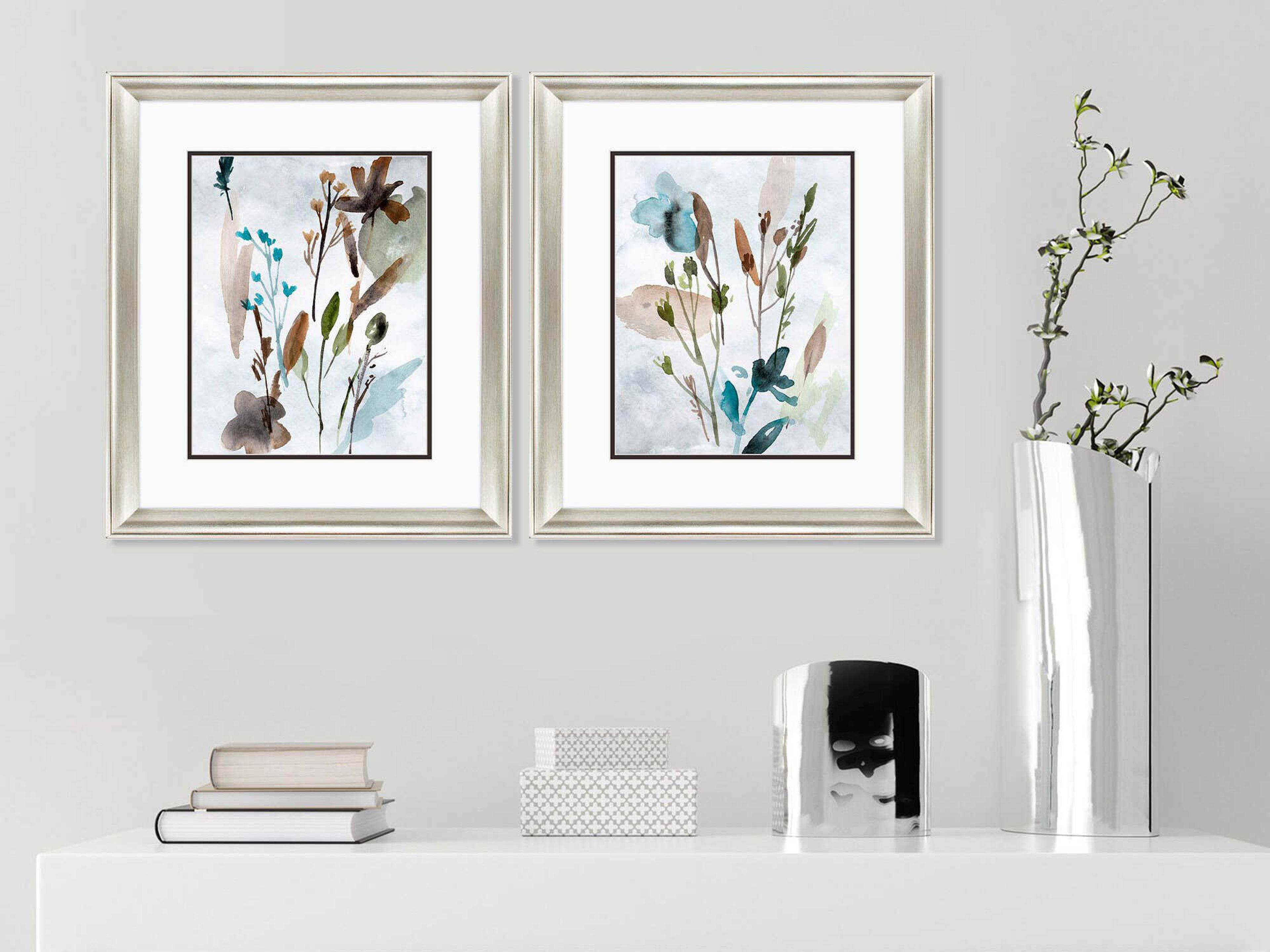 Paragon Florals Watercolor Wildflower Wall Art Set of 2