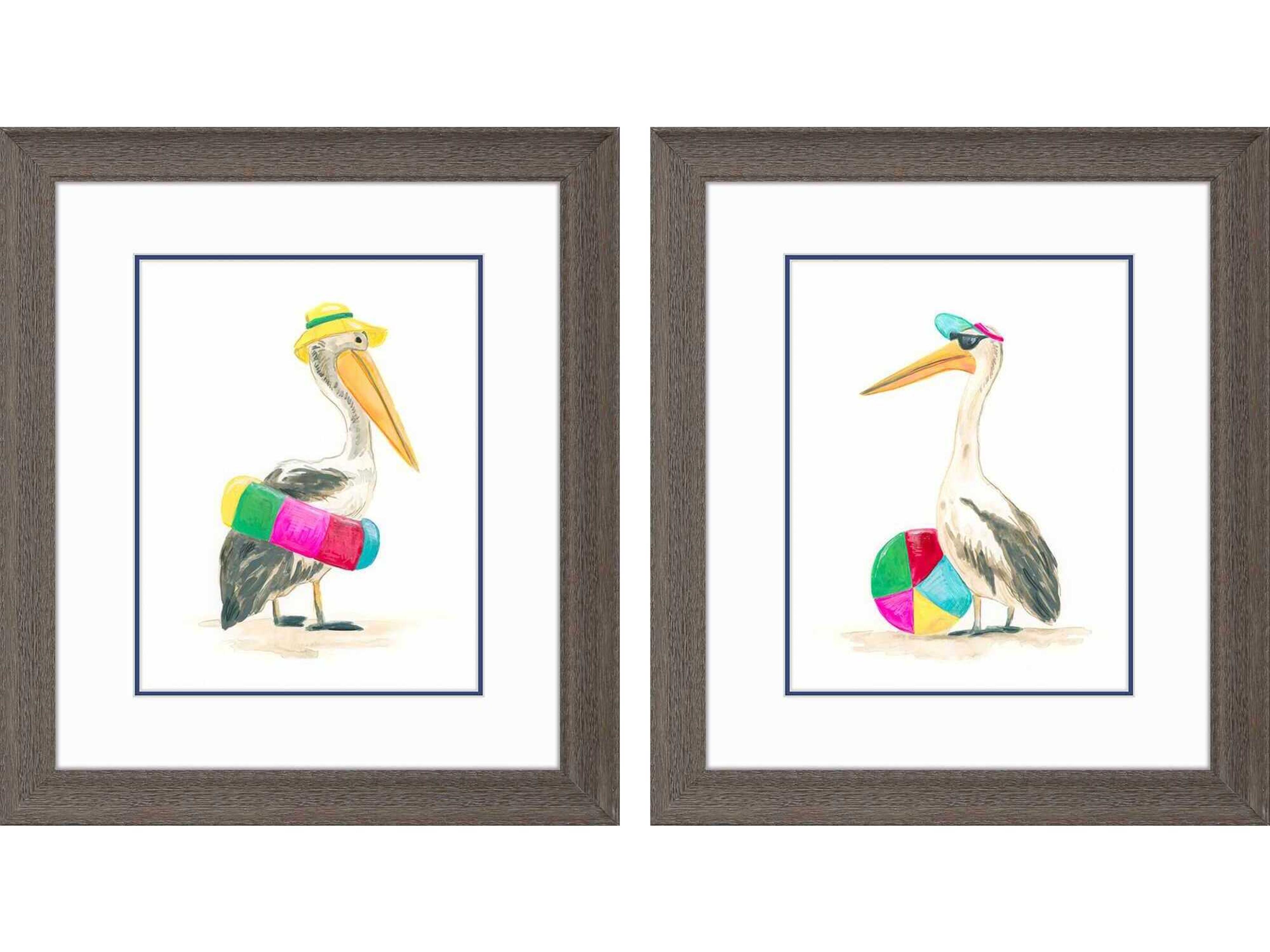 Animals Beach Bum-B Wall Art Set of 2