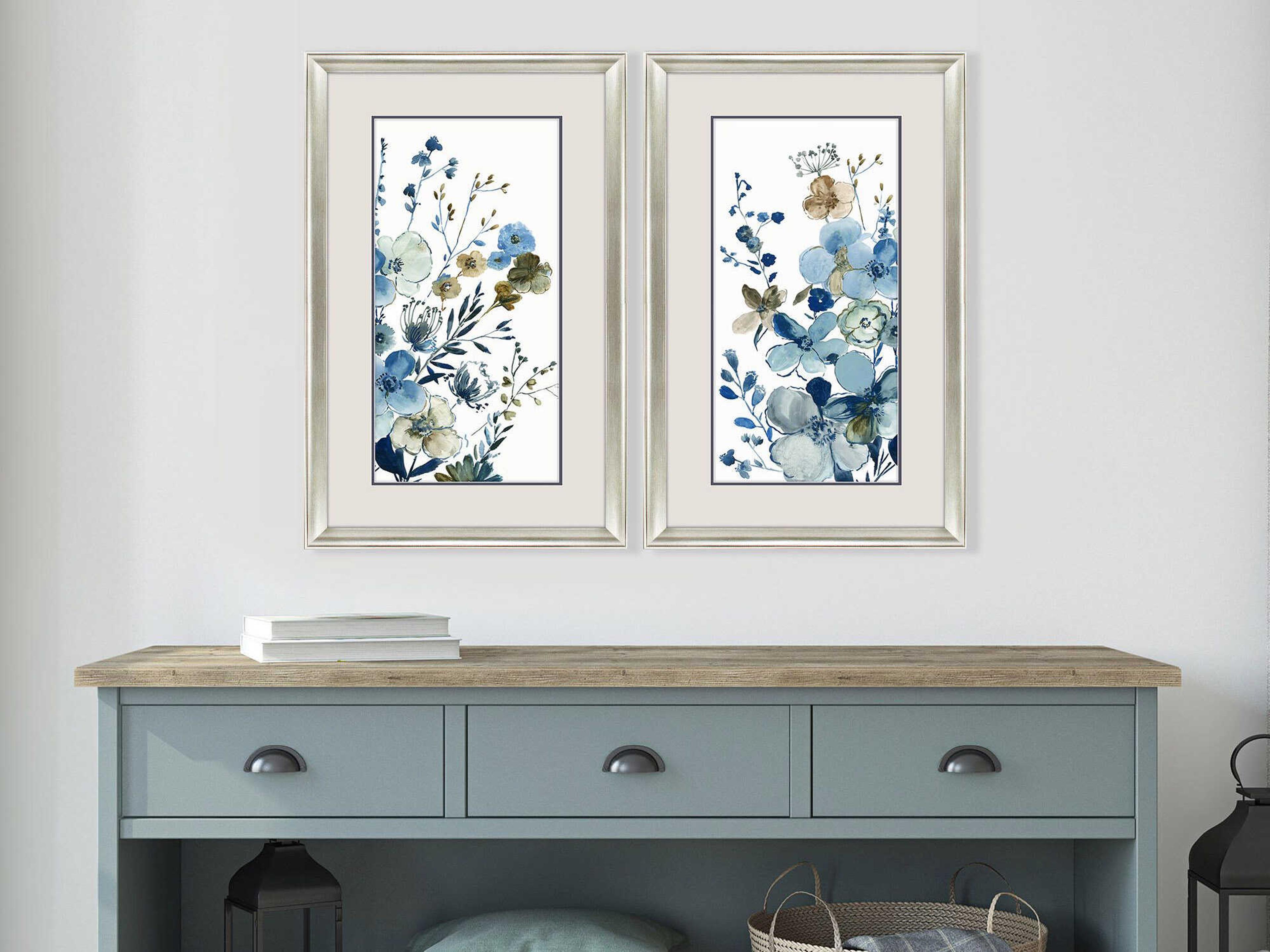 Paragon Florals Blue Blossoming Wall Art Set of 2