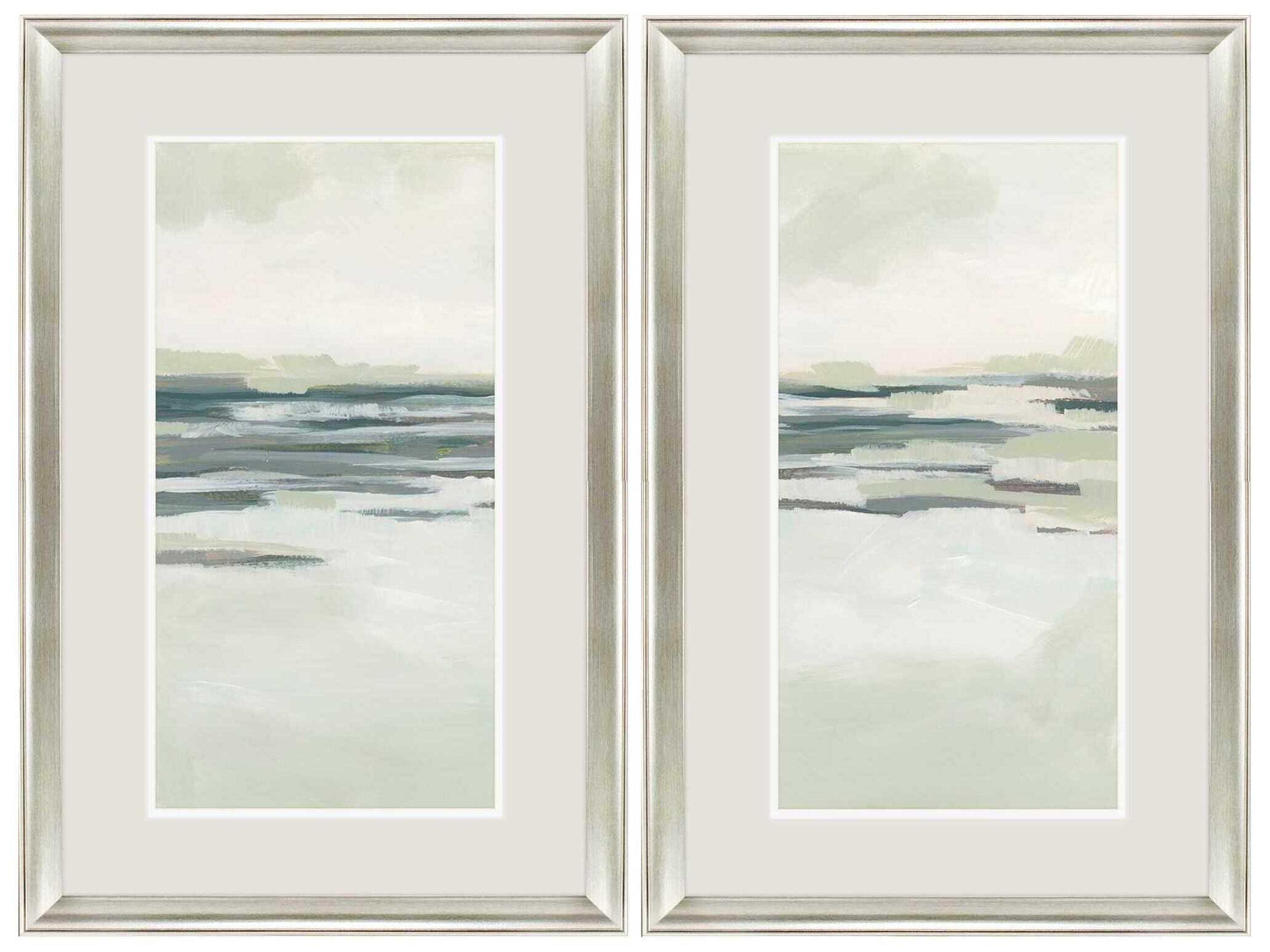 Waterside Moss Coastline-I Wall Art Set of 2
