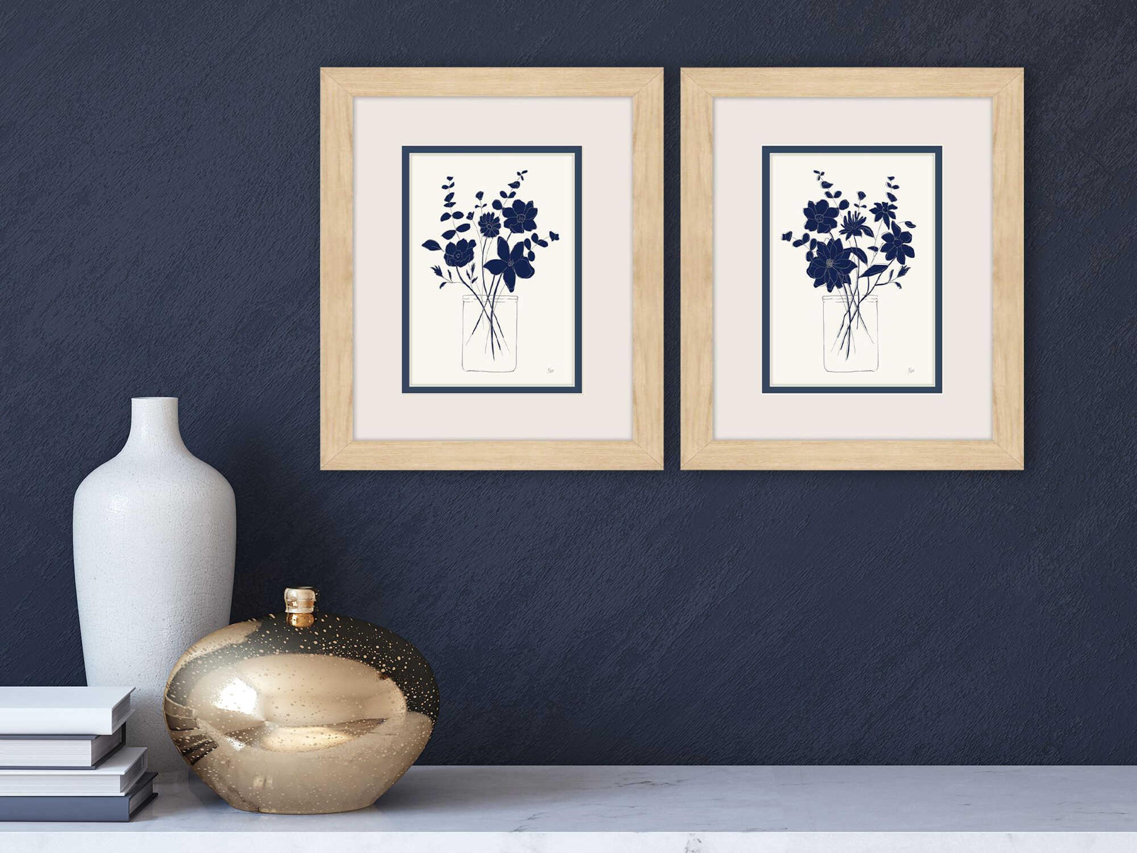 Paragon Indigo Sketch Wall Art Set of 2