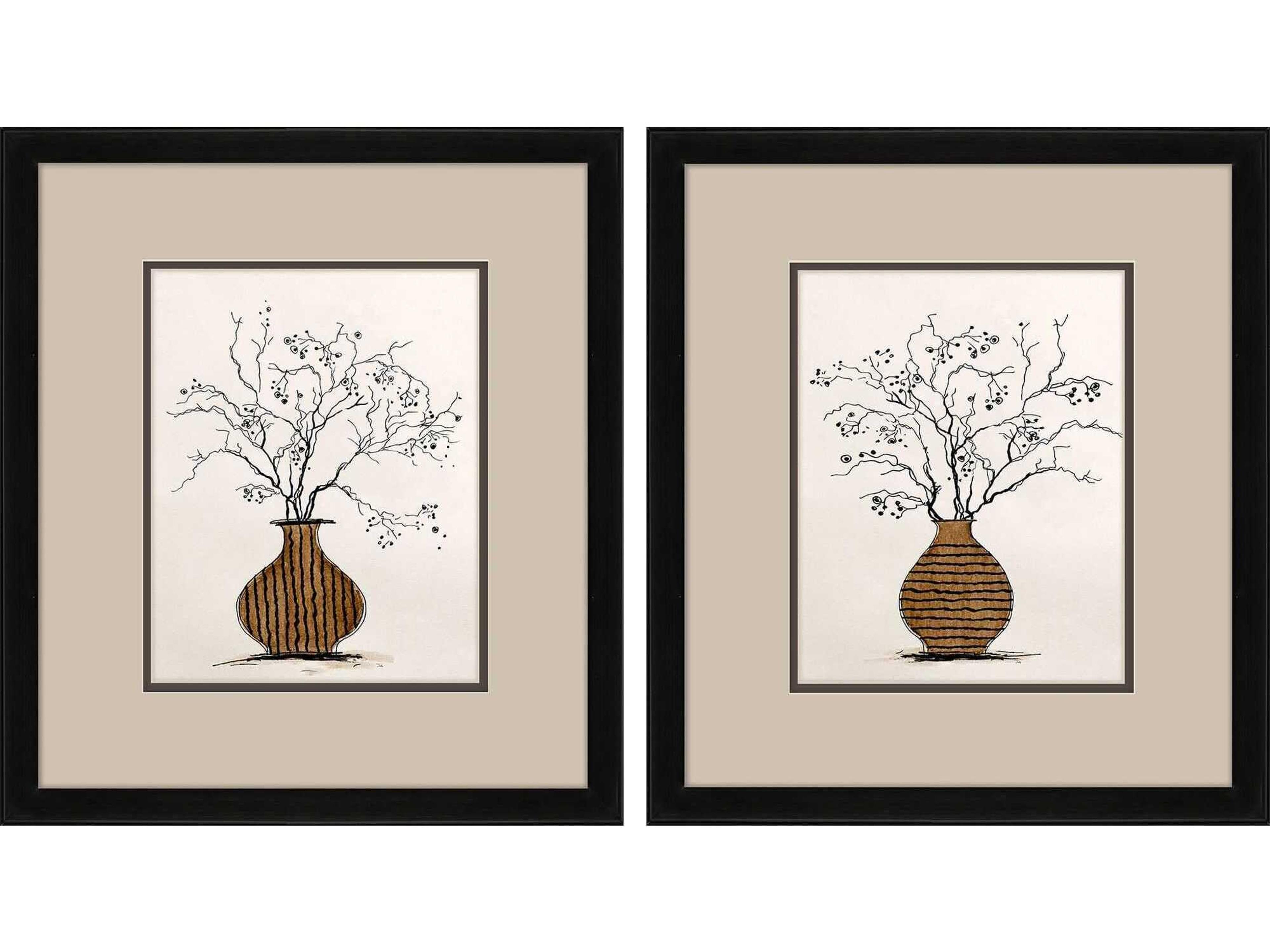 Black Branches Wall Art Set of 2