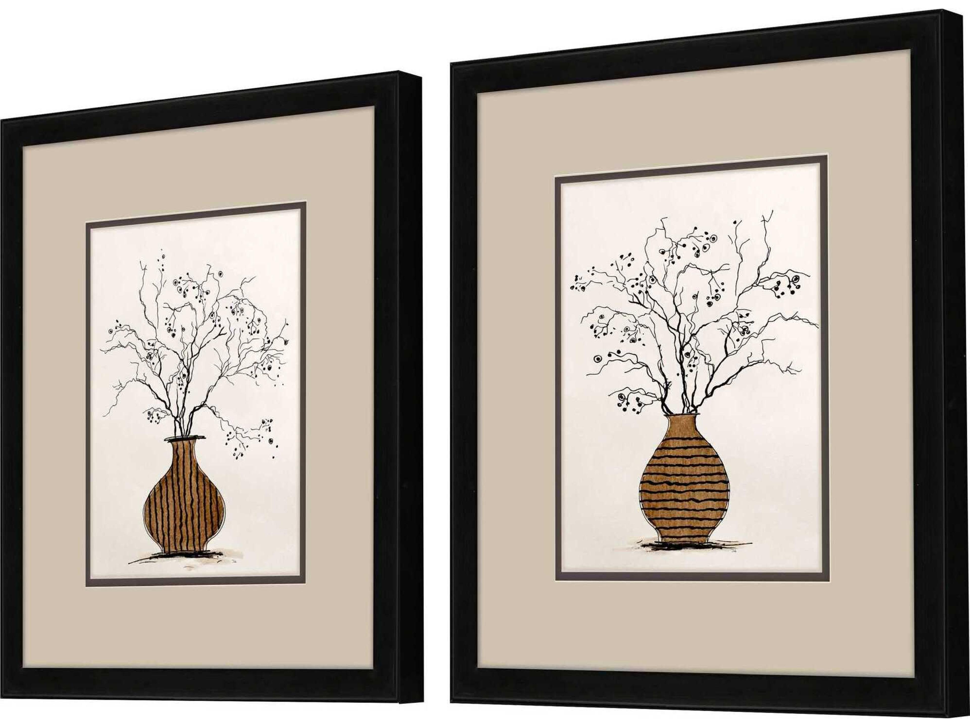 Paragon Black Branches Wall Art Set of 2