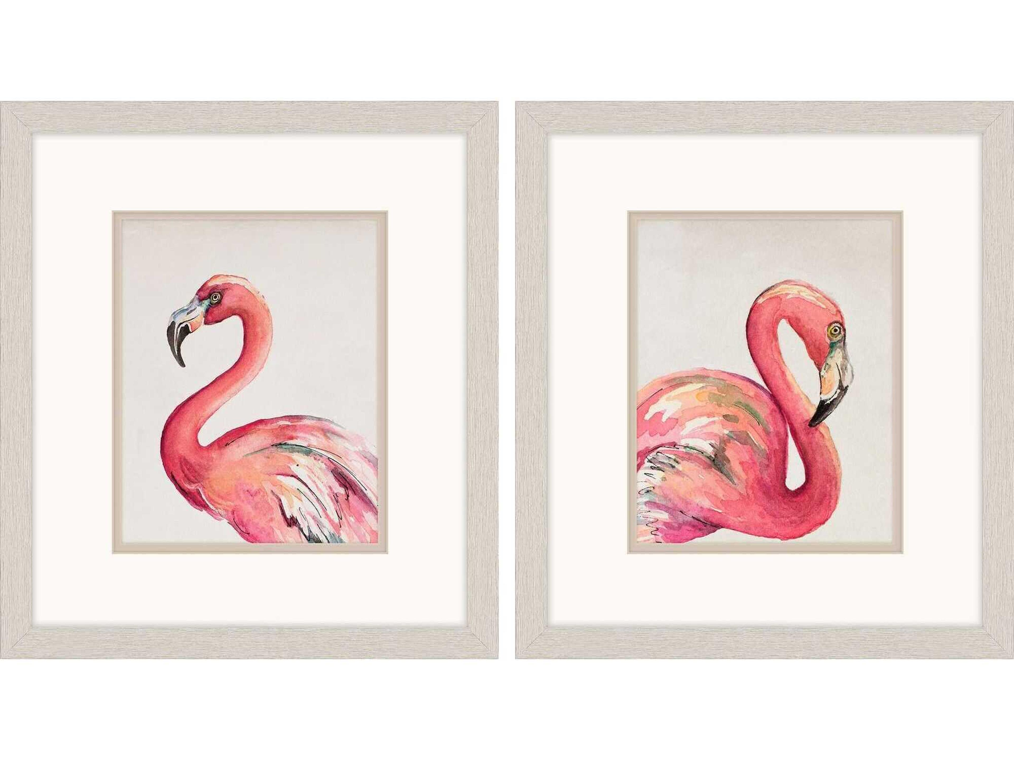 Paragon Watercolor Flamingo Wall Art Set of 2