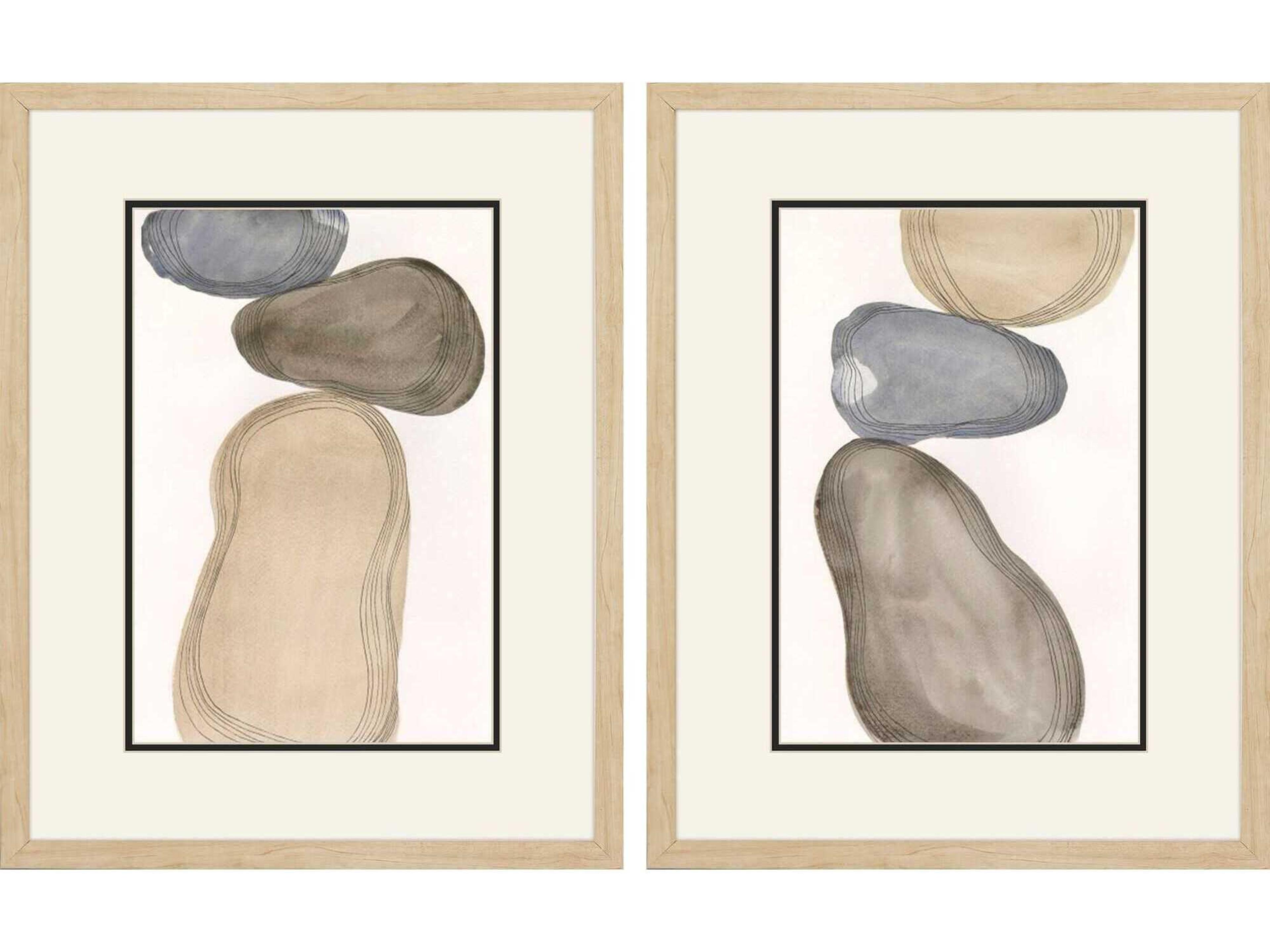 River Rocks Wall Art Set of 2