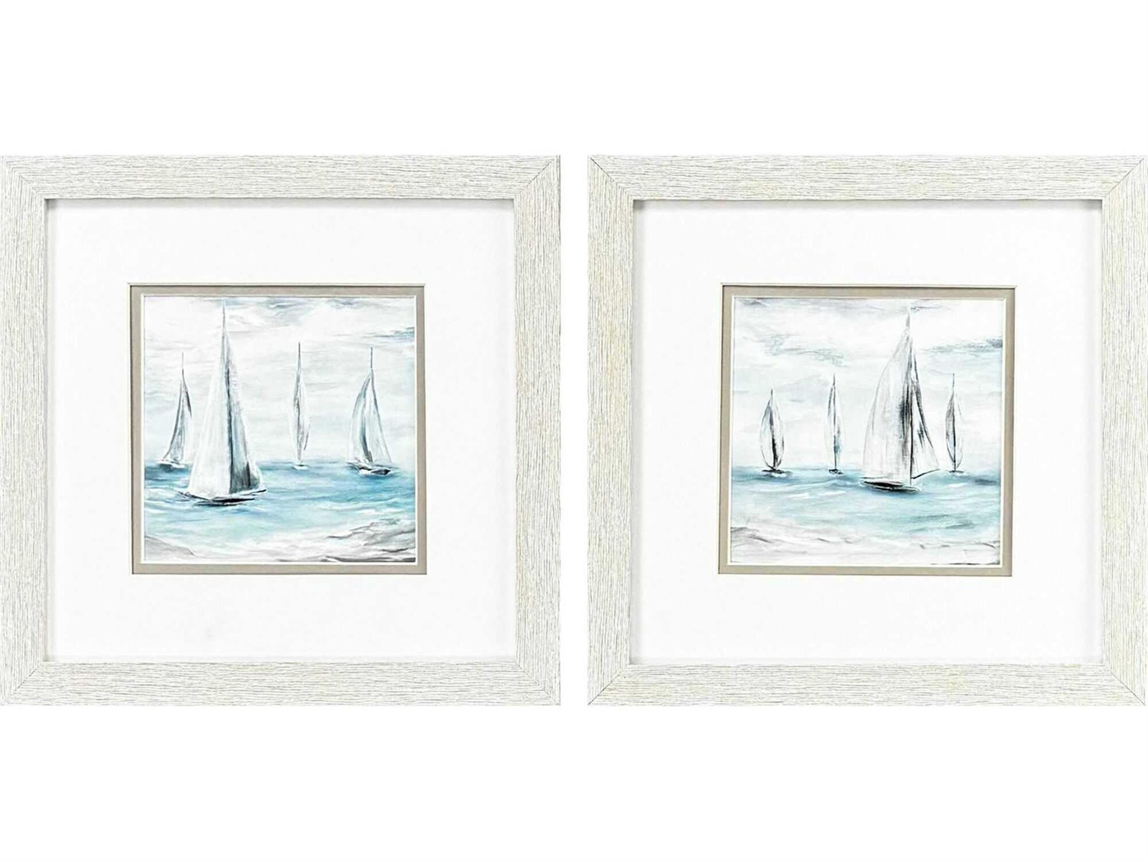 Waterside Soft Summer Wind Wall Art Set of 2