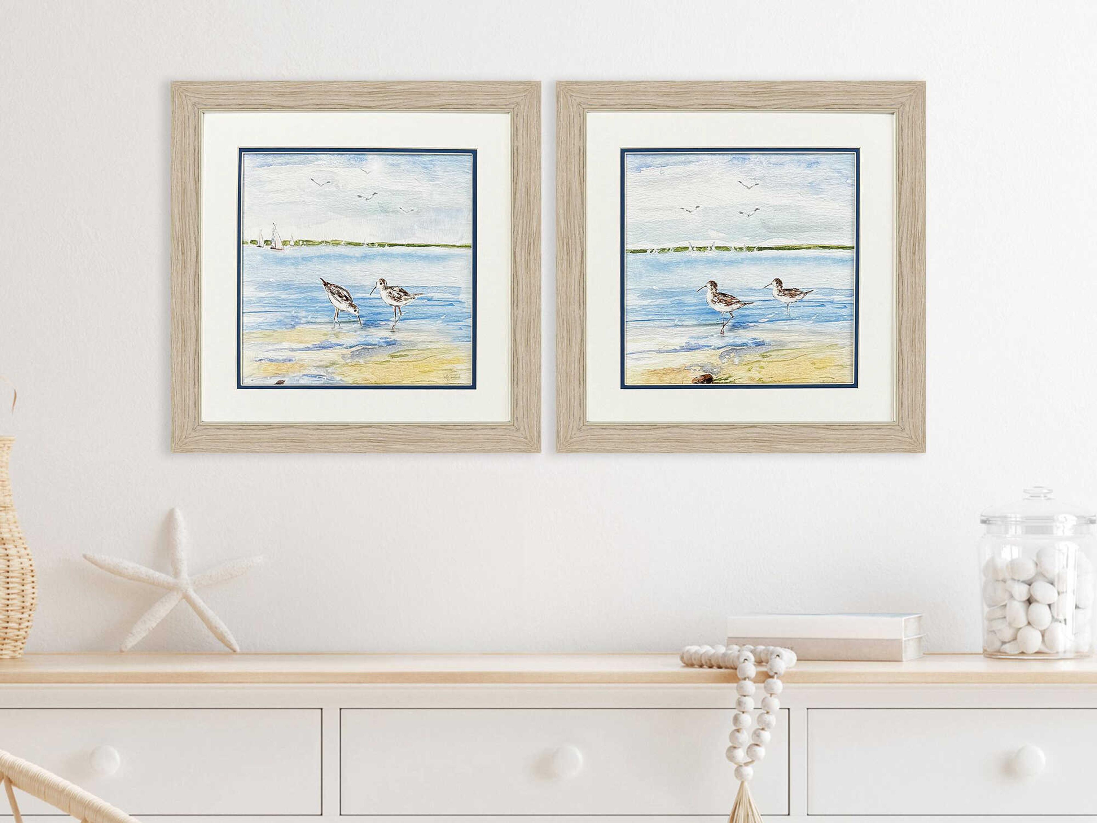 Paragon Animals Sandpiper Beach Wall Art Set of 2