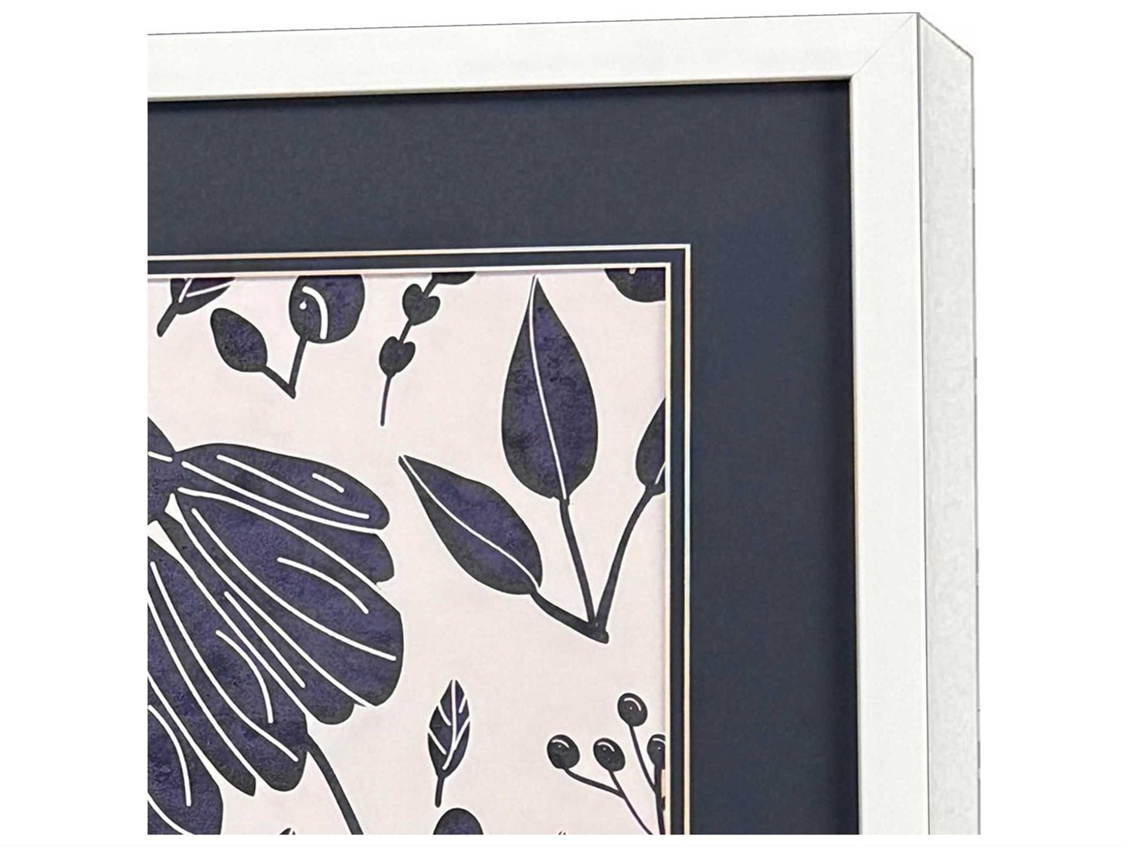 Paragon Florals Denim Floral Wall Art Set of 2