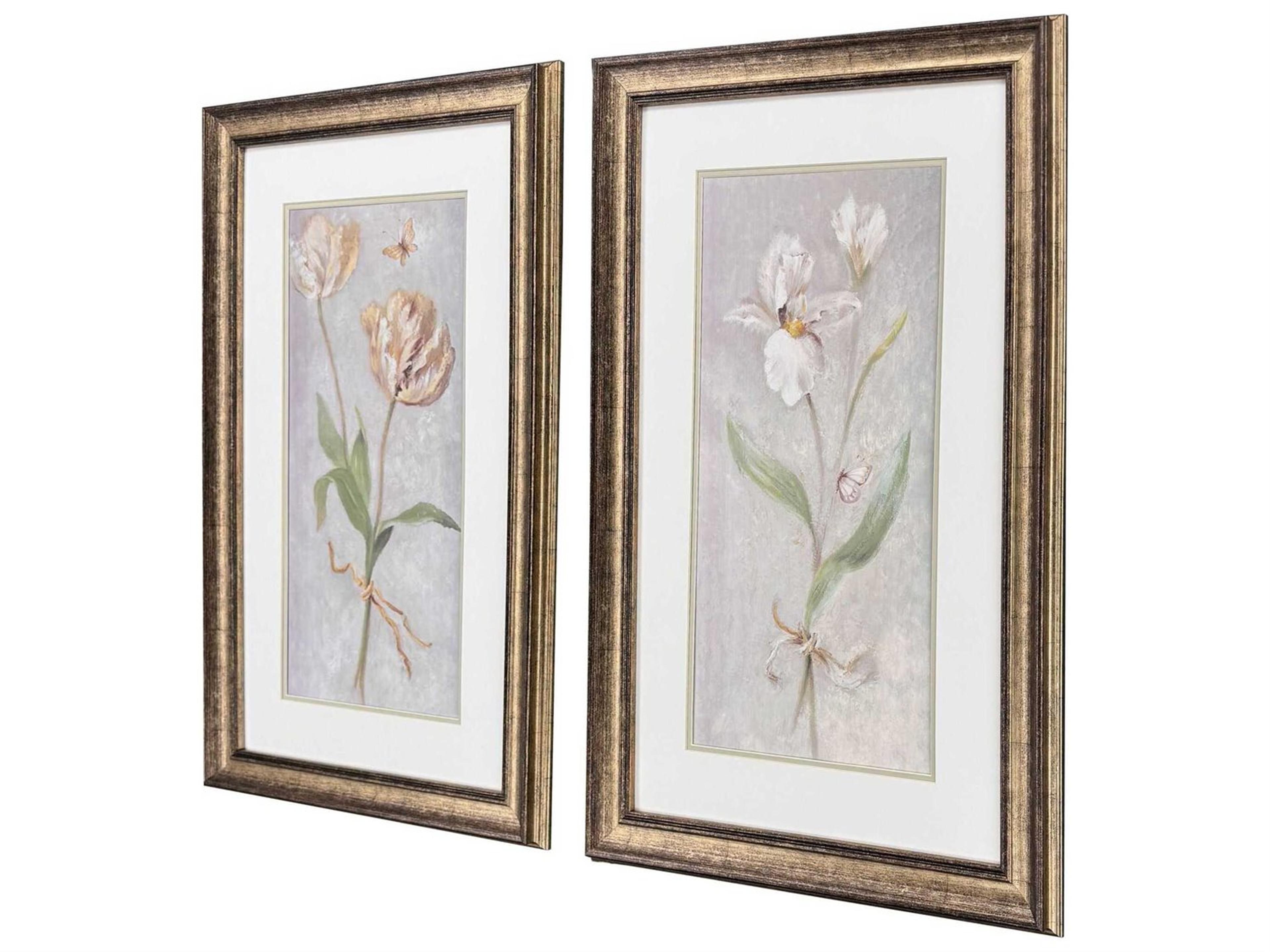 Paragon Florals Tulip & Iris Wall Art Set of 2