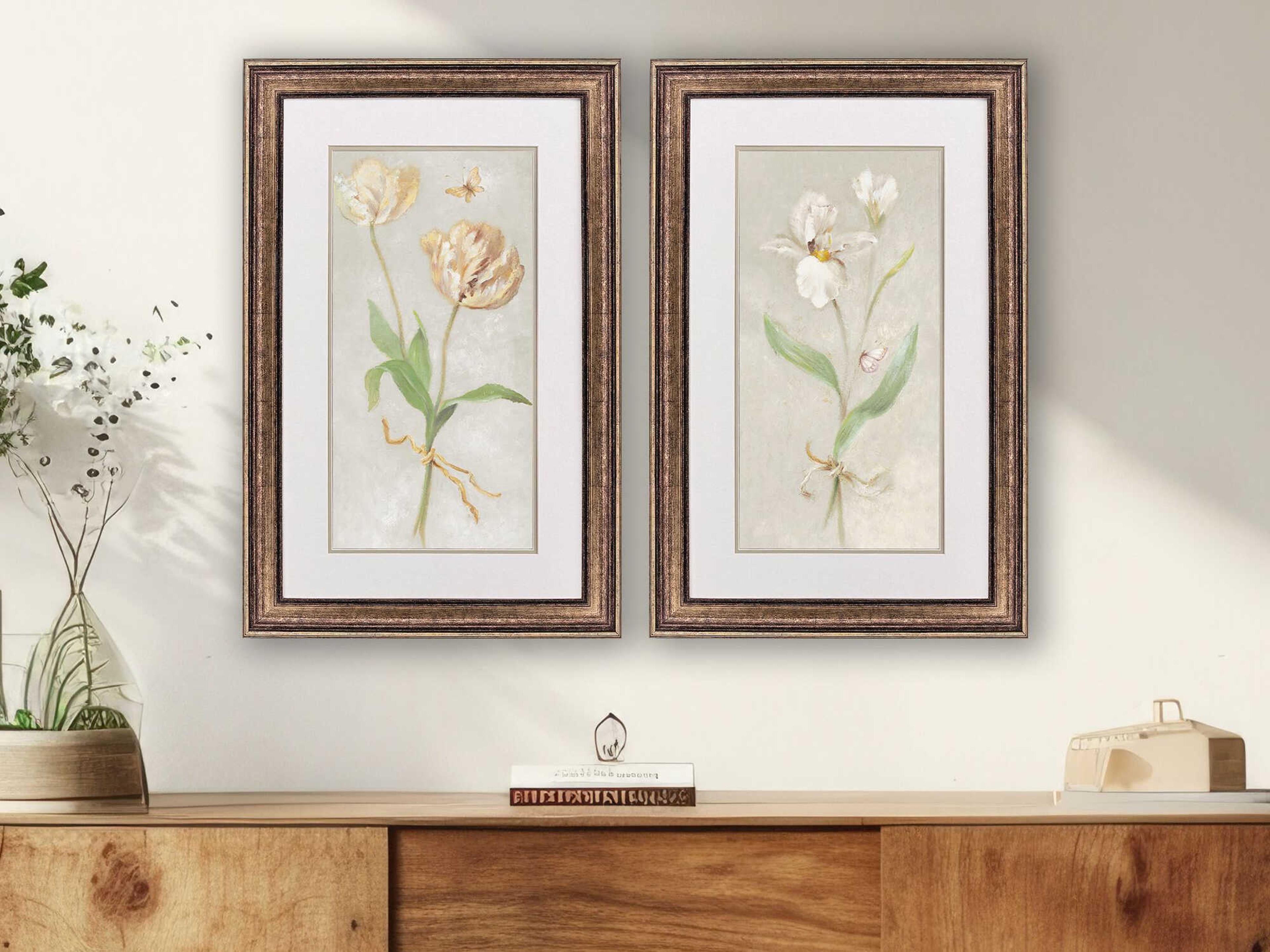 Paragon Florals Tulip & Iris Wall Art Set of 2