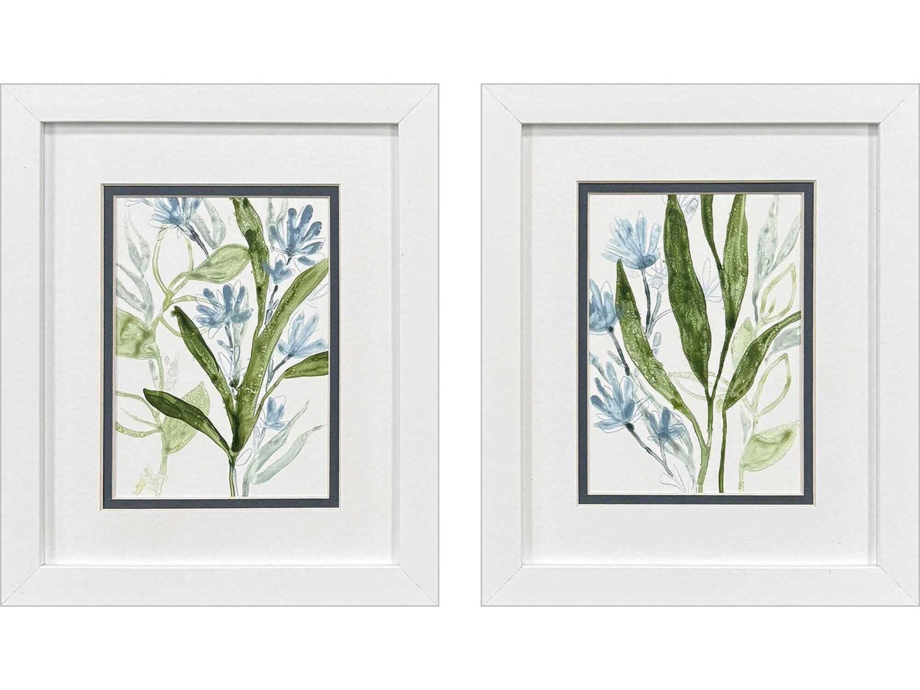 Waterside Meadow Blues-II Wall Art Set of 2