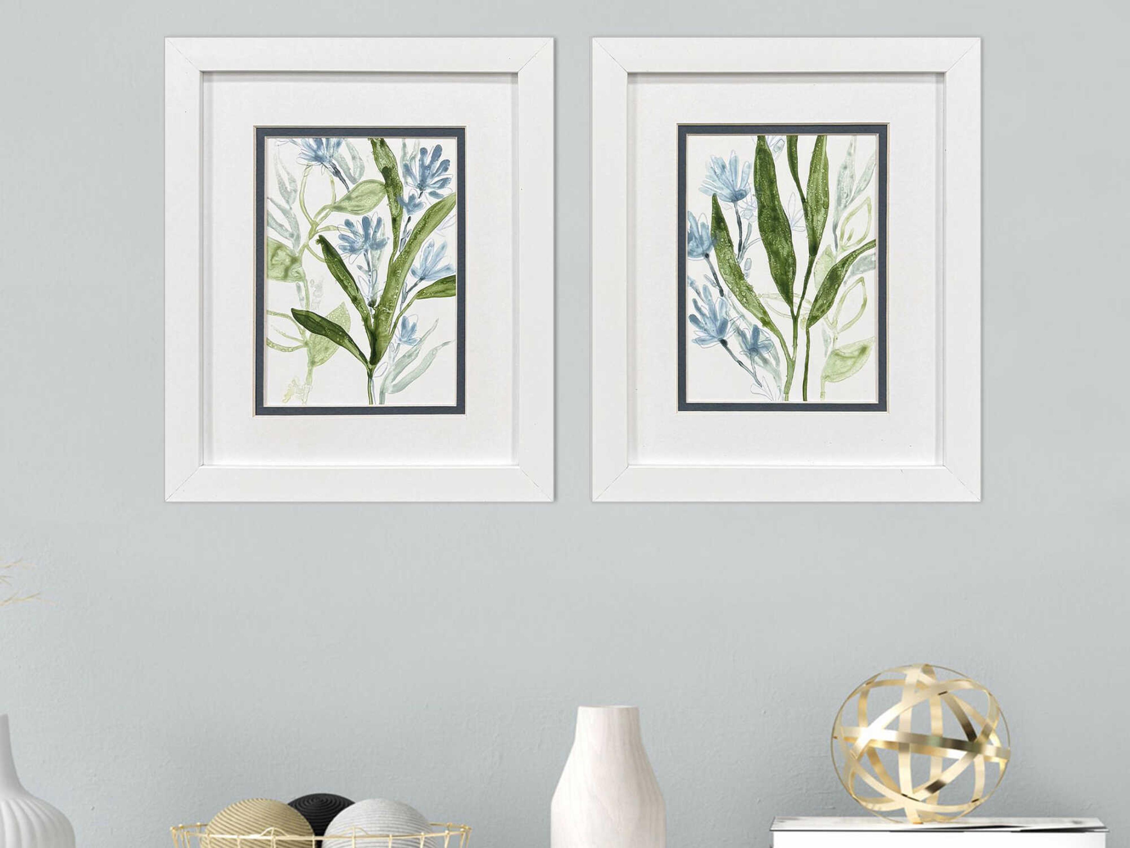 Paragon Waterside Meadow Blues-II Wall Art Set of 2