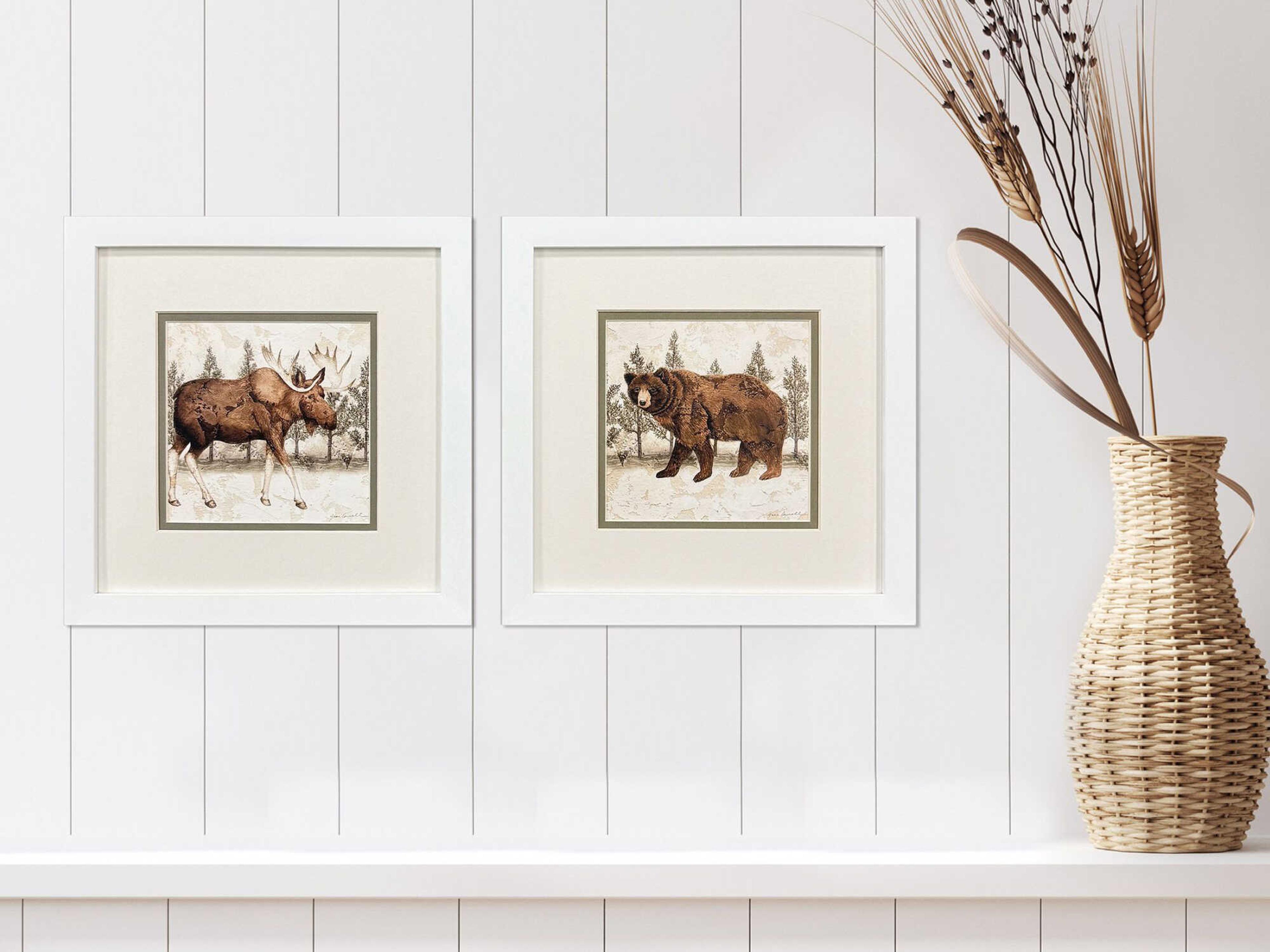 Paragon Animals Lodge Moose Bear Wall Art Set of 2
