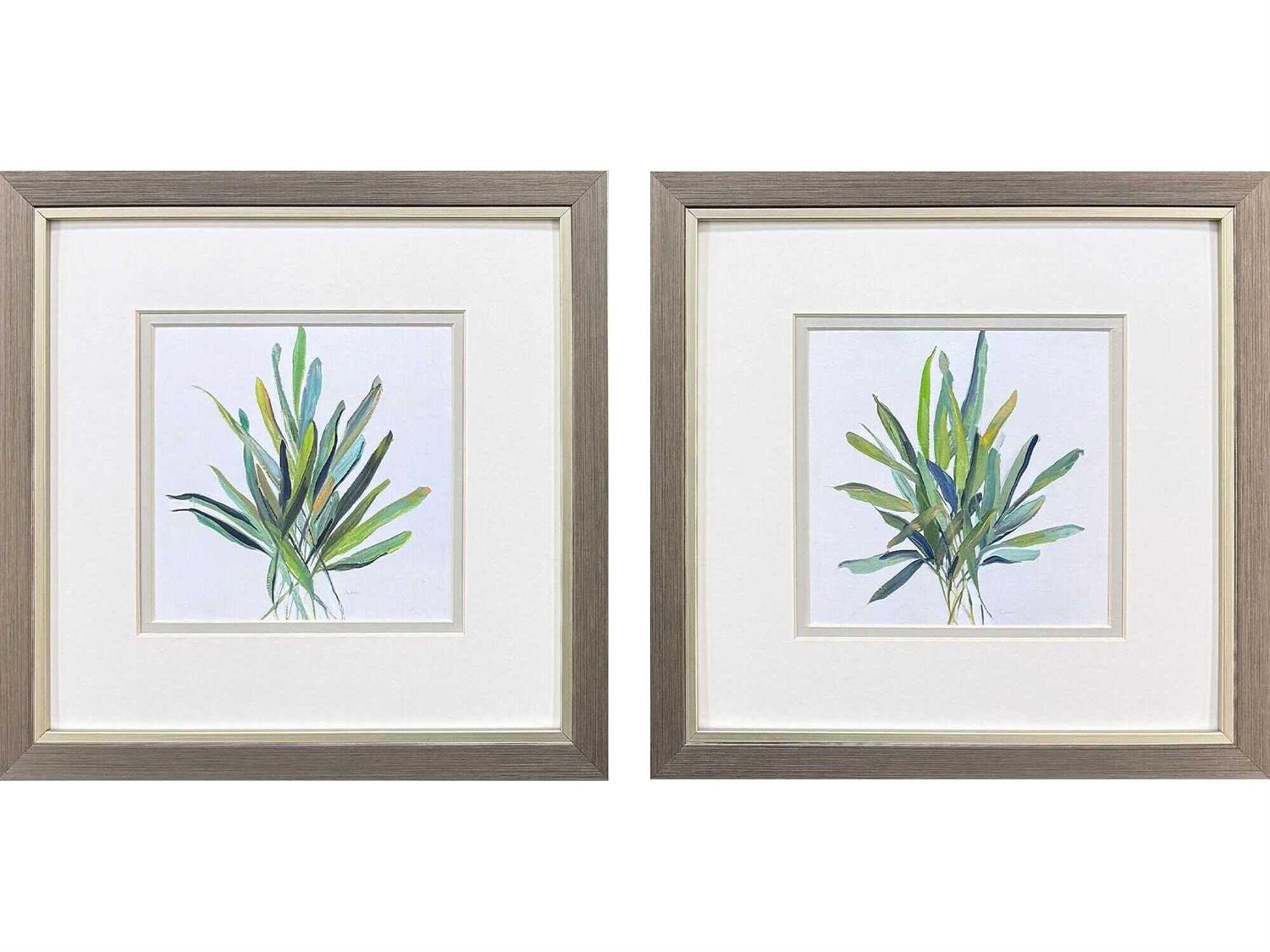 Paragon Waterside Tropical Leaves Wall Art Set of 2