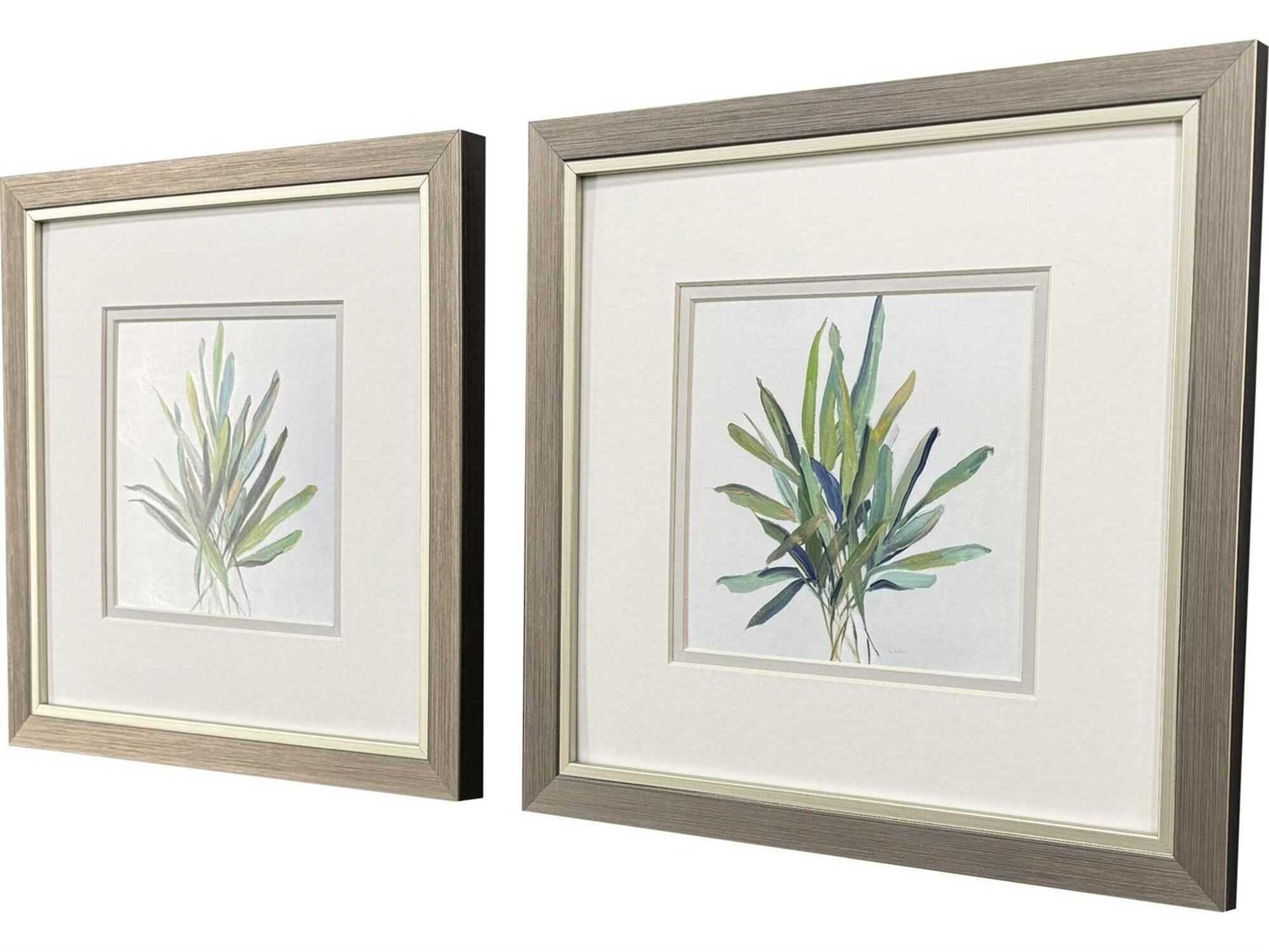 Paragon Waterside Tropical Leaves Wall Art Set of 2