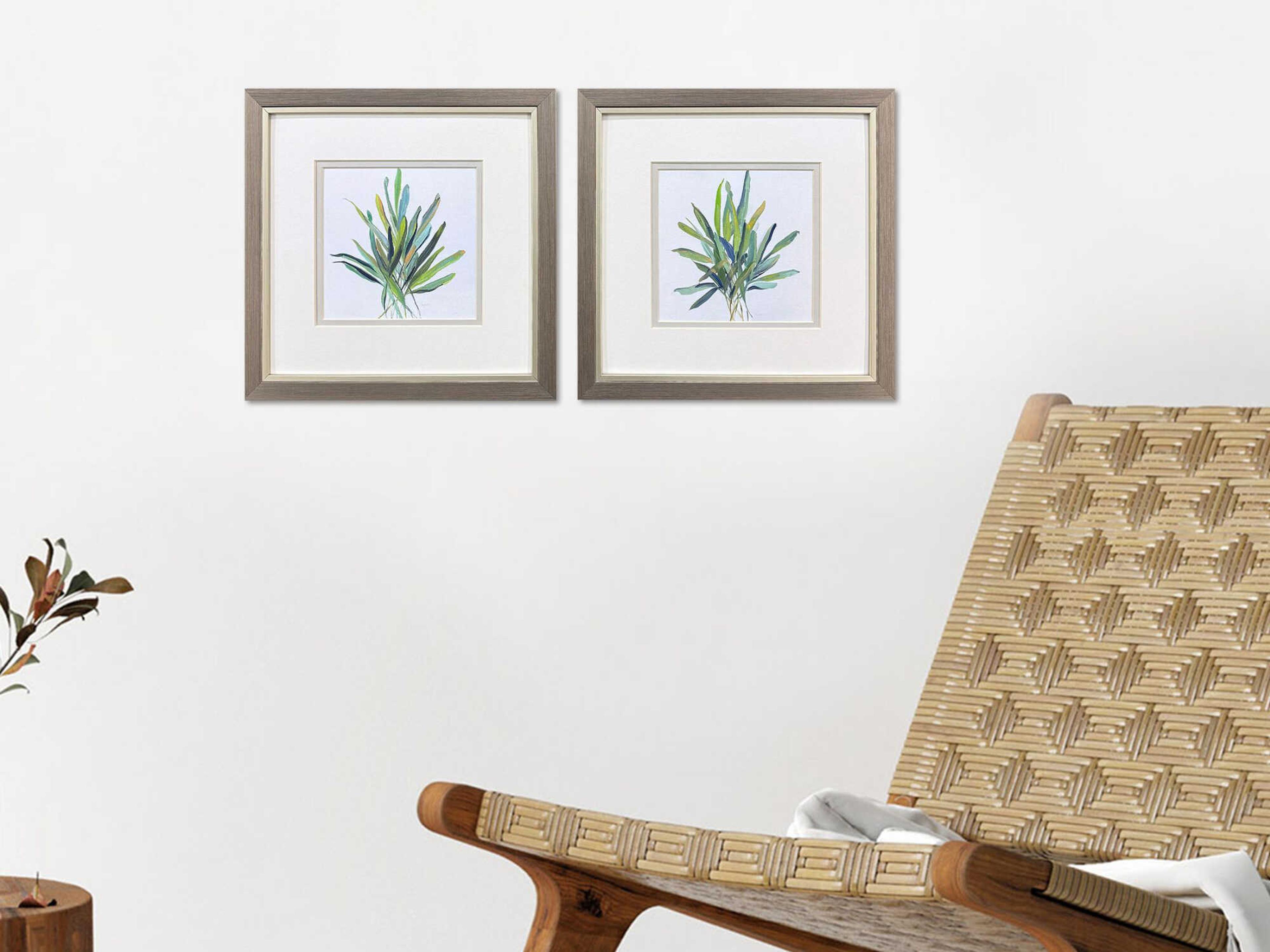 Paragon Waterside Tropical Leaves Wall Art Set of 2