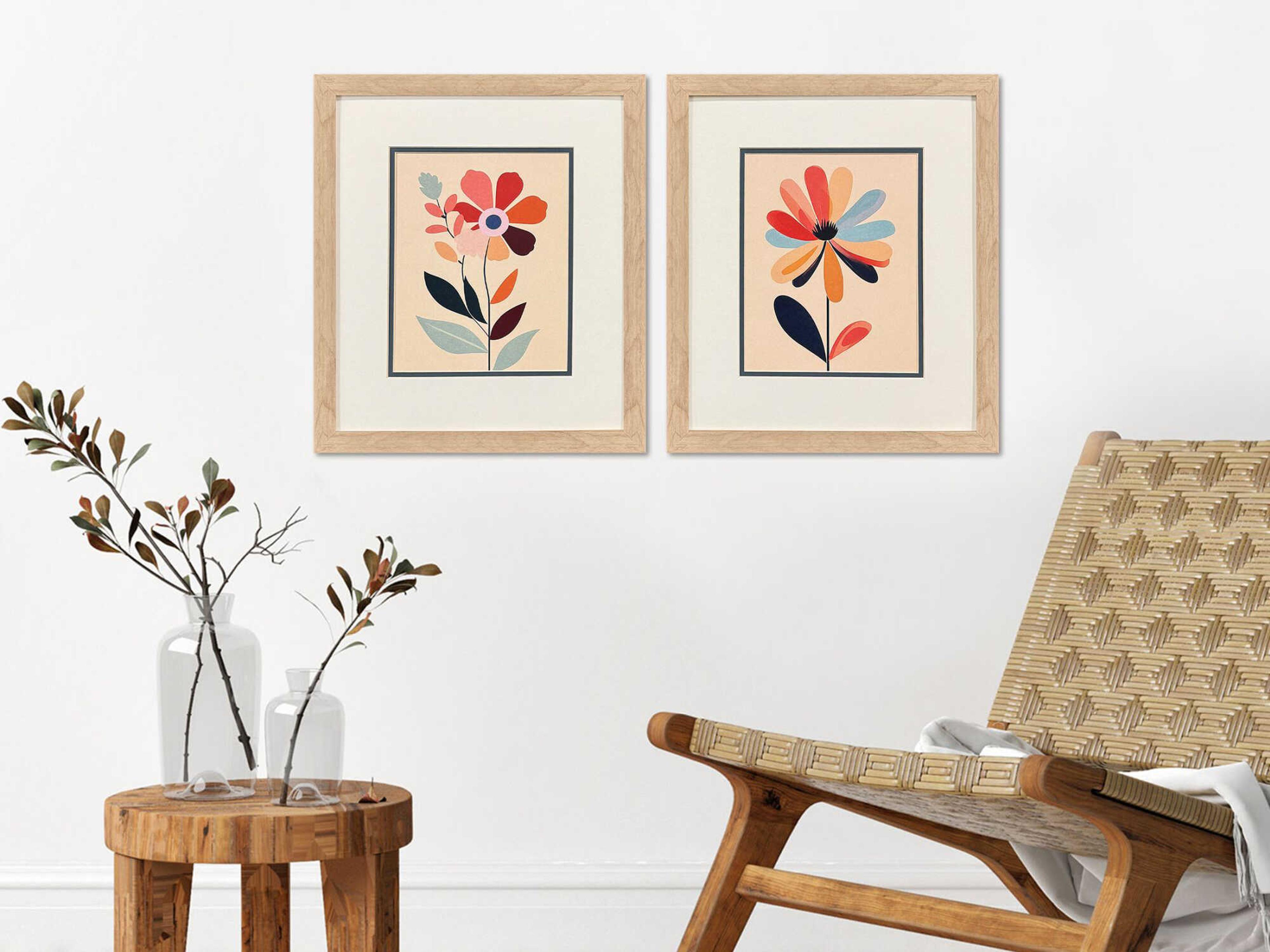 Paragon Florals Comfort Flowers-II Wall Art Set of 2