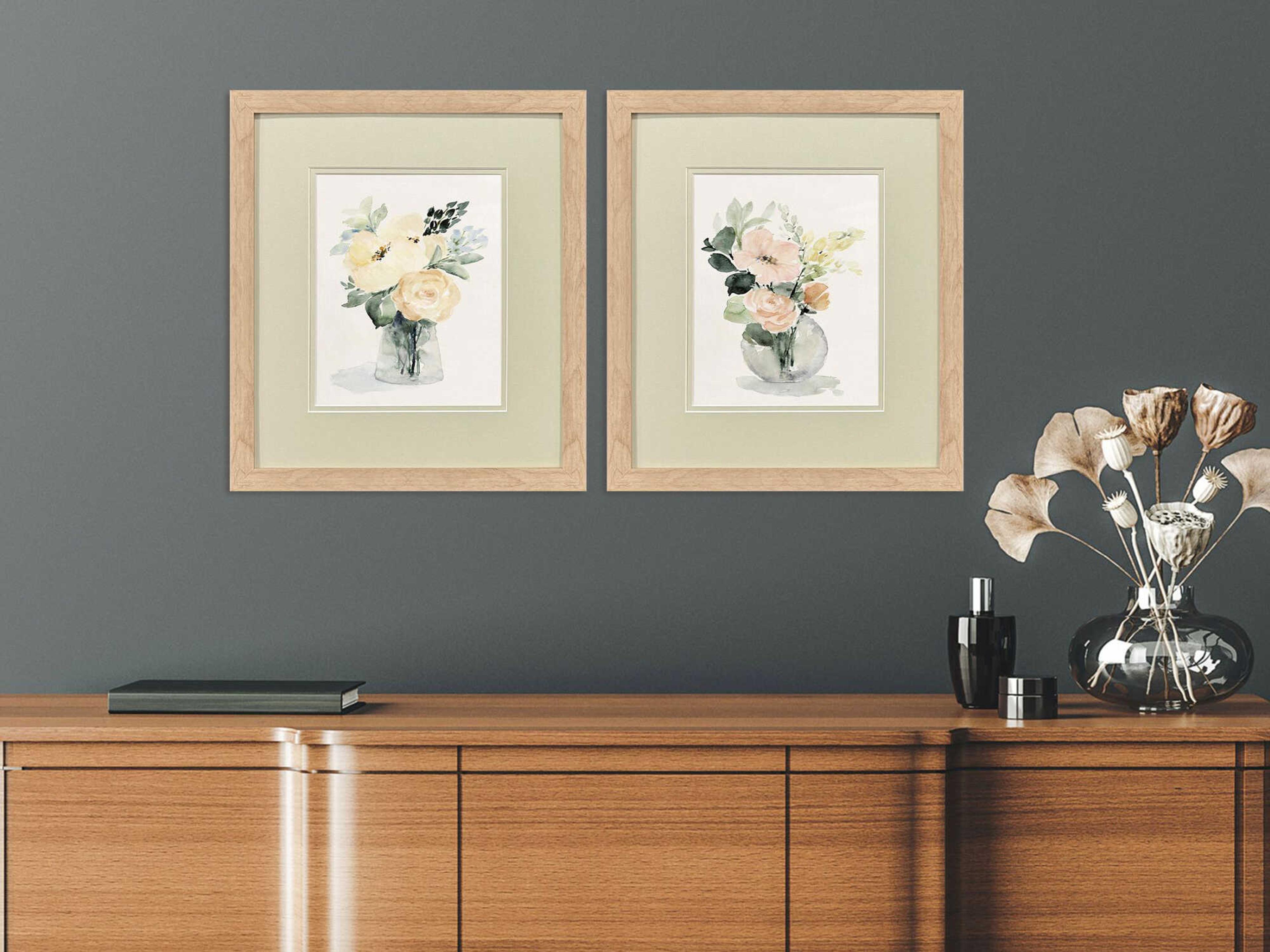 Paragon Florals Creamy Blooms Wall Art Set of 2