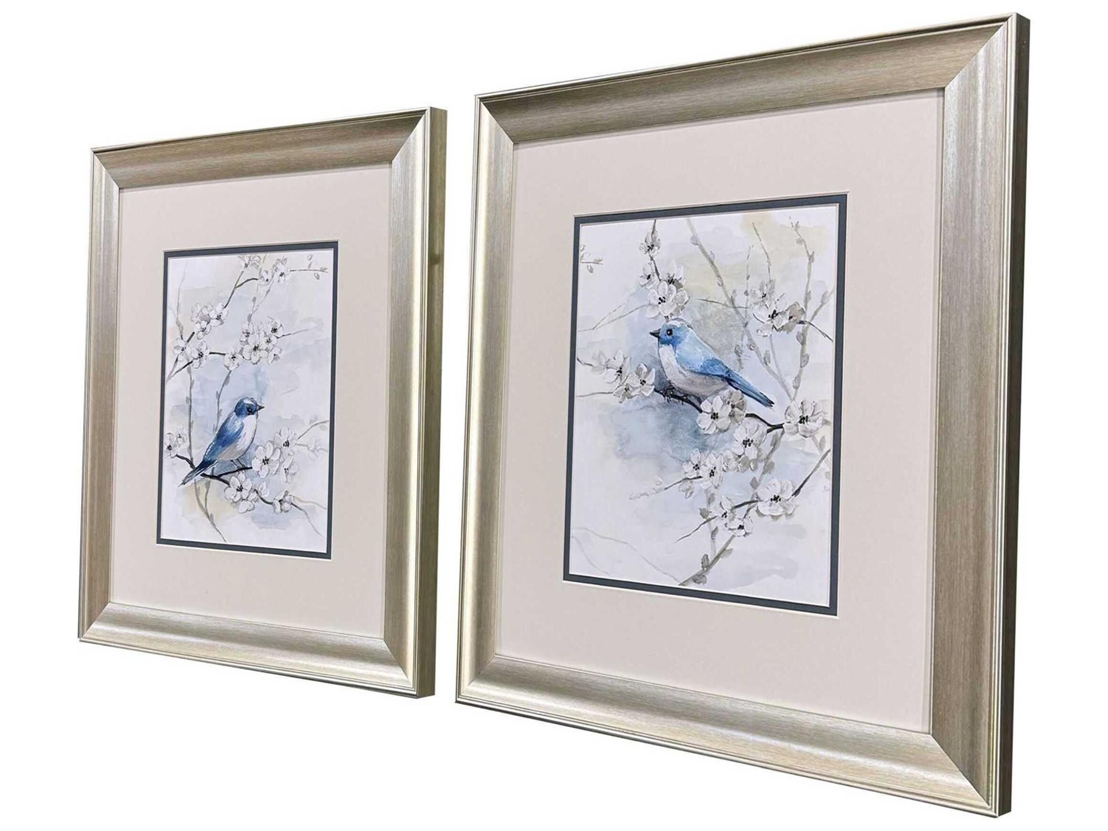Paragon Animals Blossoms & Bluebird Wall Art Set of 2