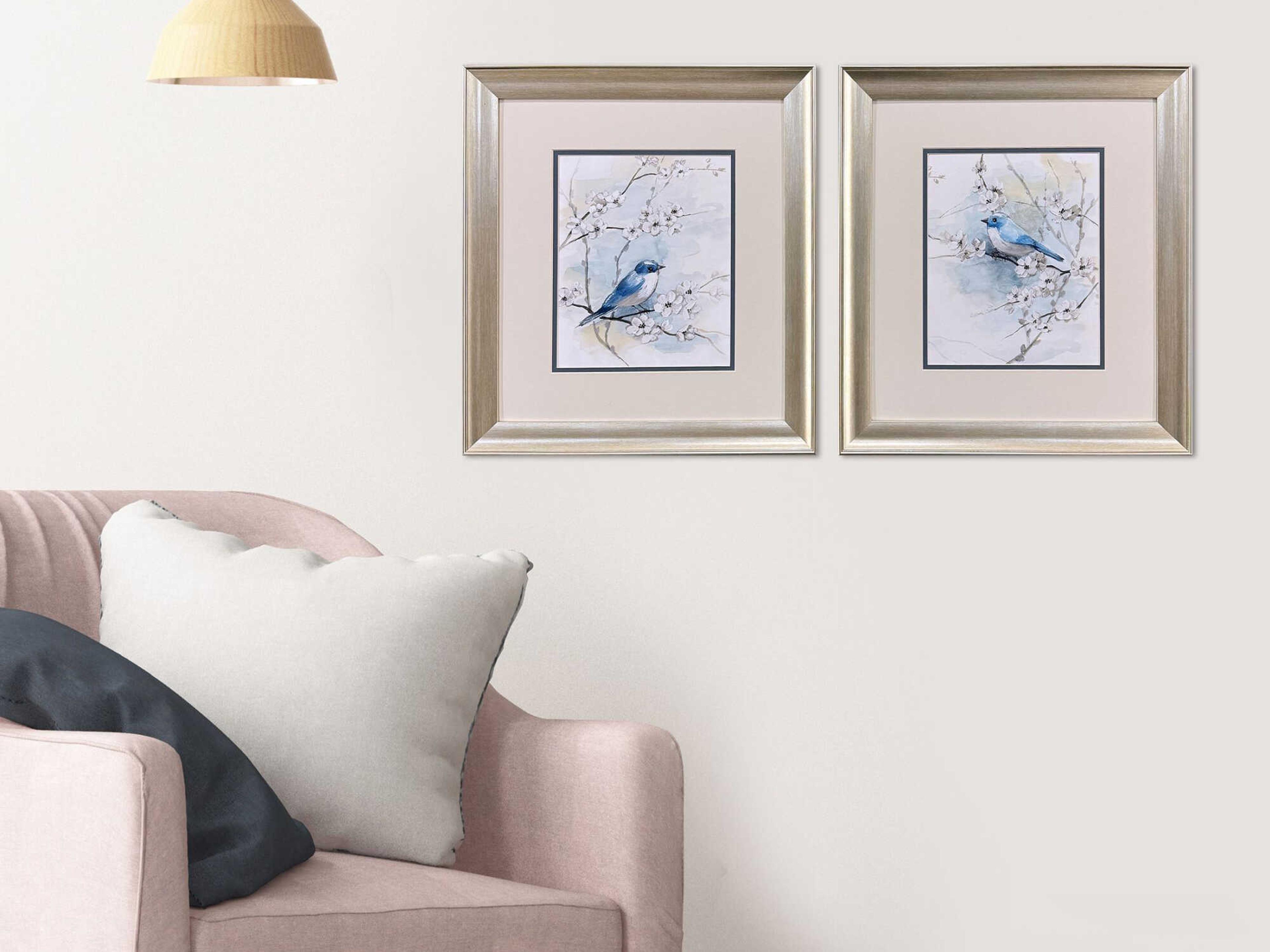 Paragon Animals Blossoms & Bluebird Wall Art Set of 2