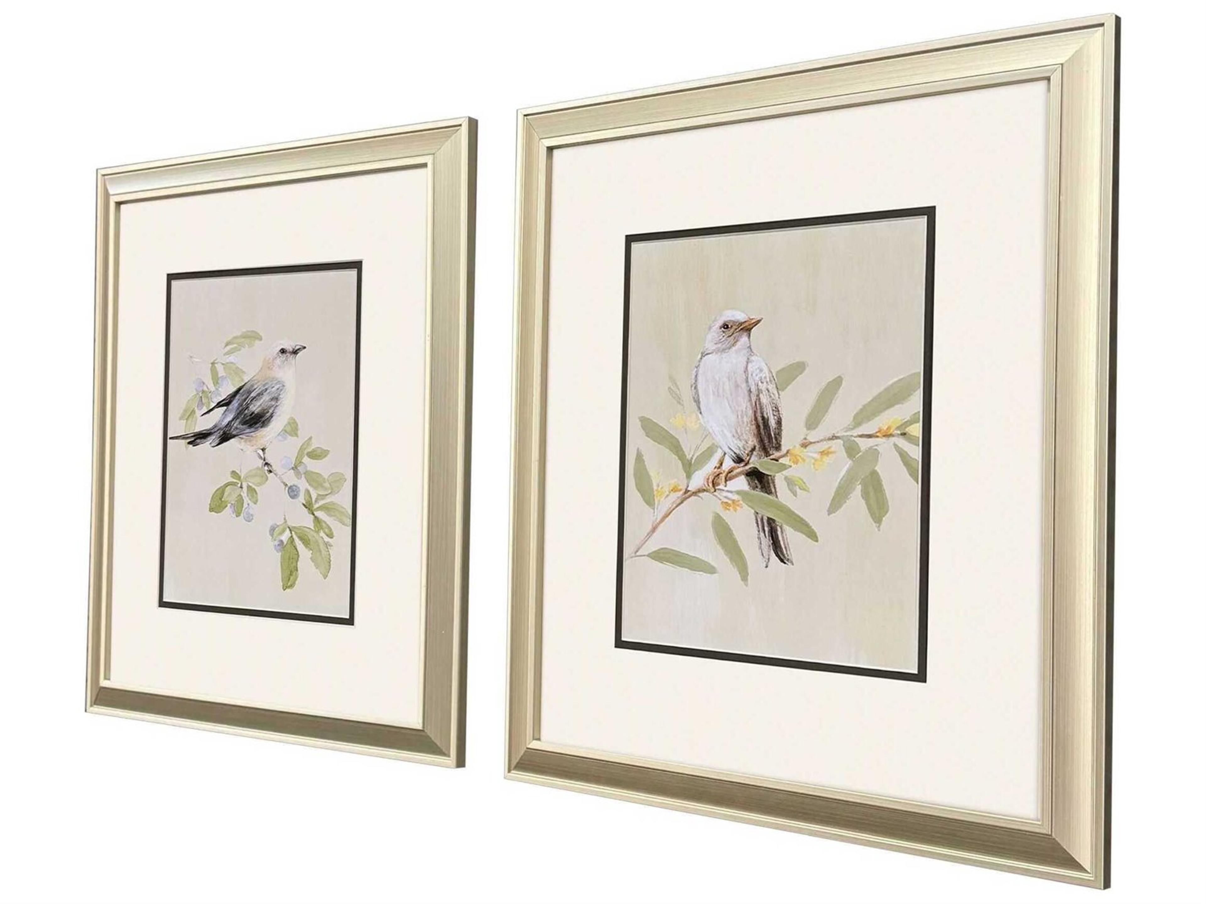 Paragon Animals Botanical Birds Wall Art Set of 2