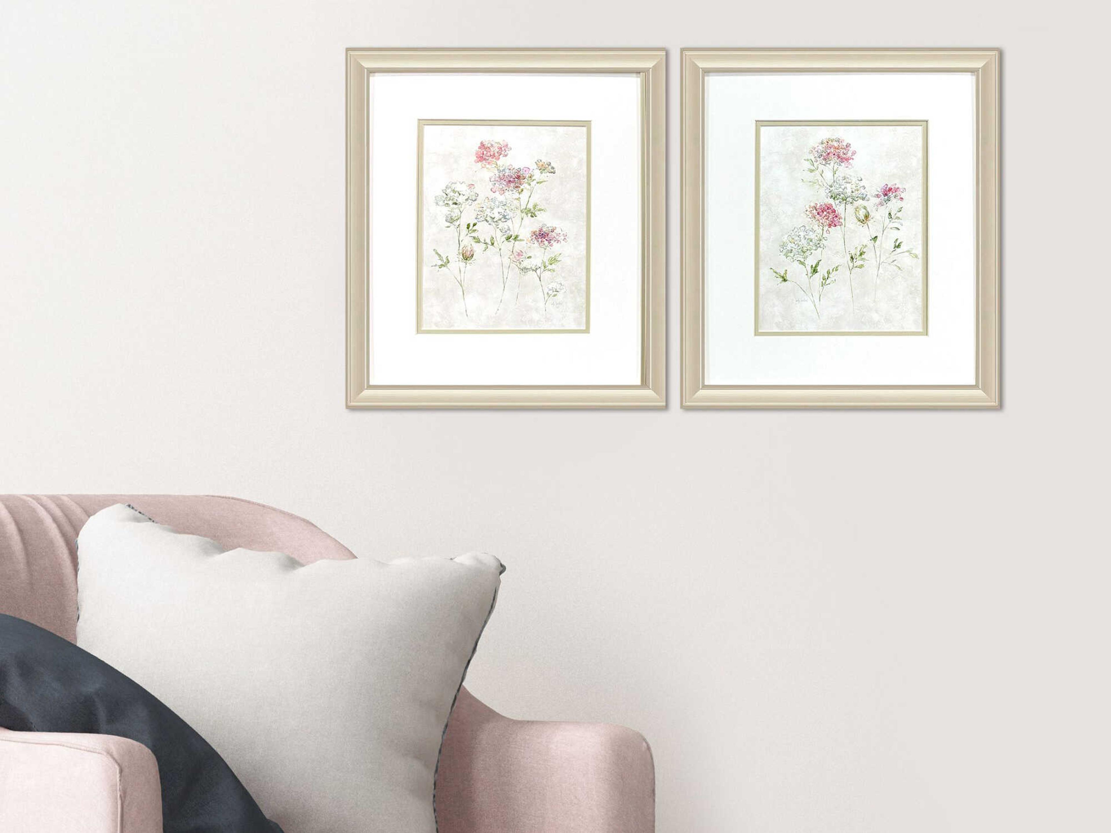 Paragon Florals Soft Lace Wall Art Set of 2
