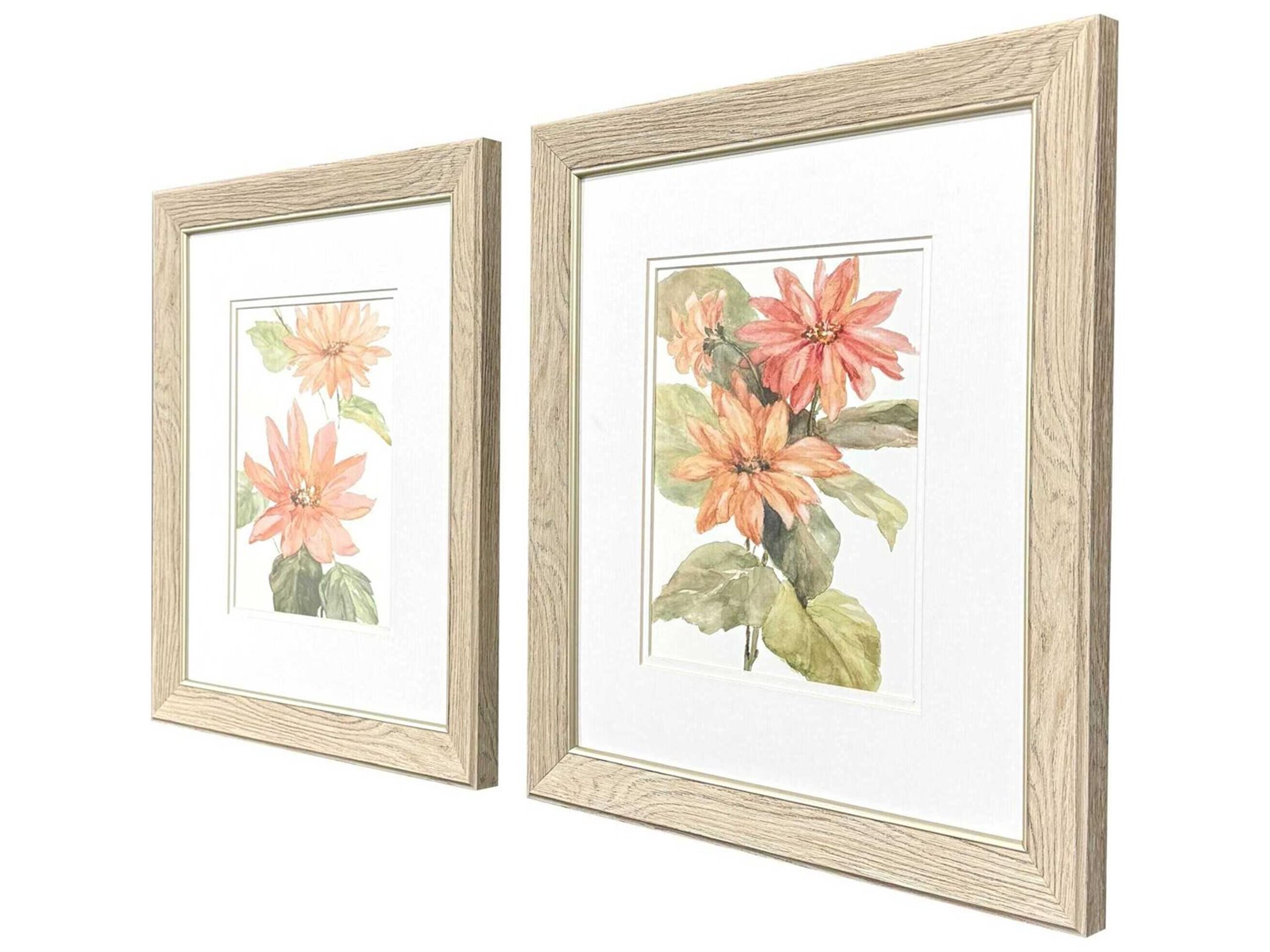 Paragon Florals Just Peachy Wall Art Set of 2