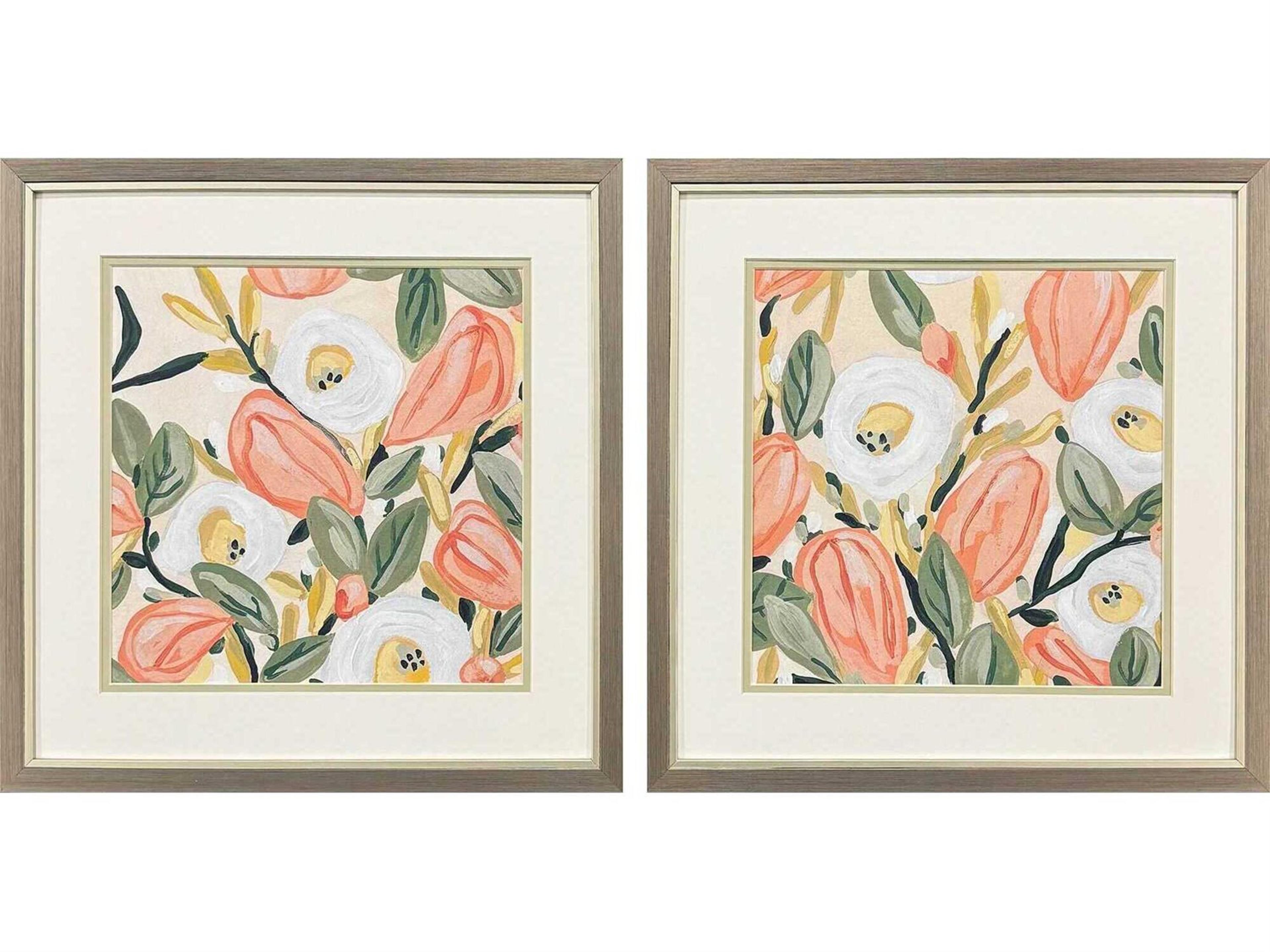 Paragon Florals Gleeful Garden Wall Art Set of 2