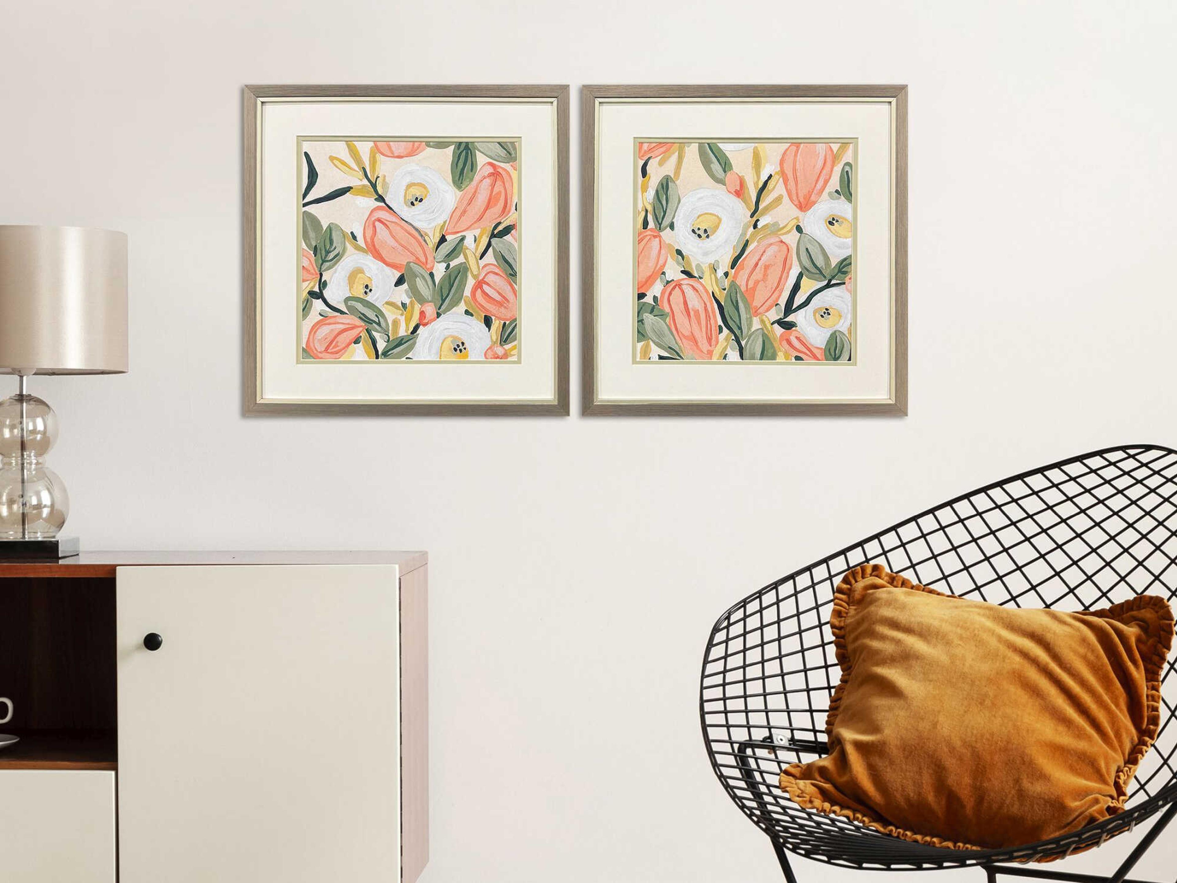 Paragon Florals Gleeful Garden Wall Art Set of 2