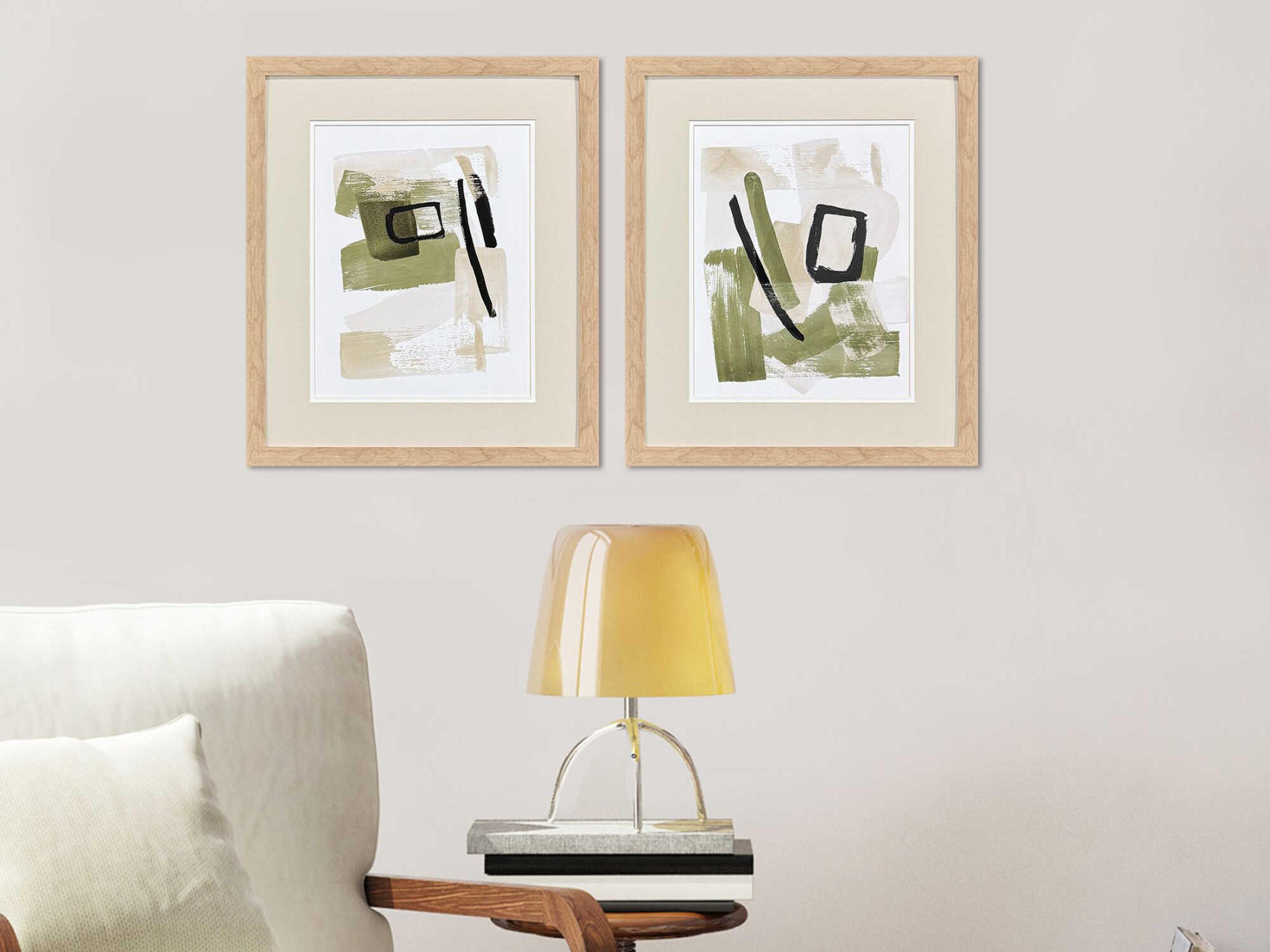 Paragon Abstract Sage Treasures-II Wall Art Set of 2