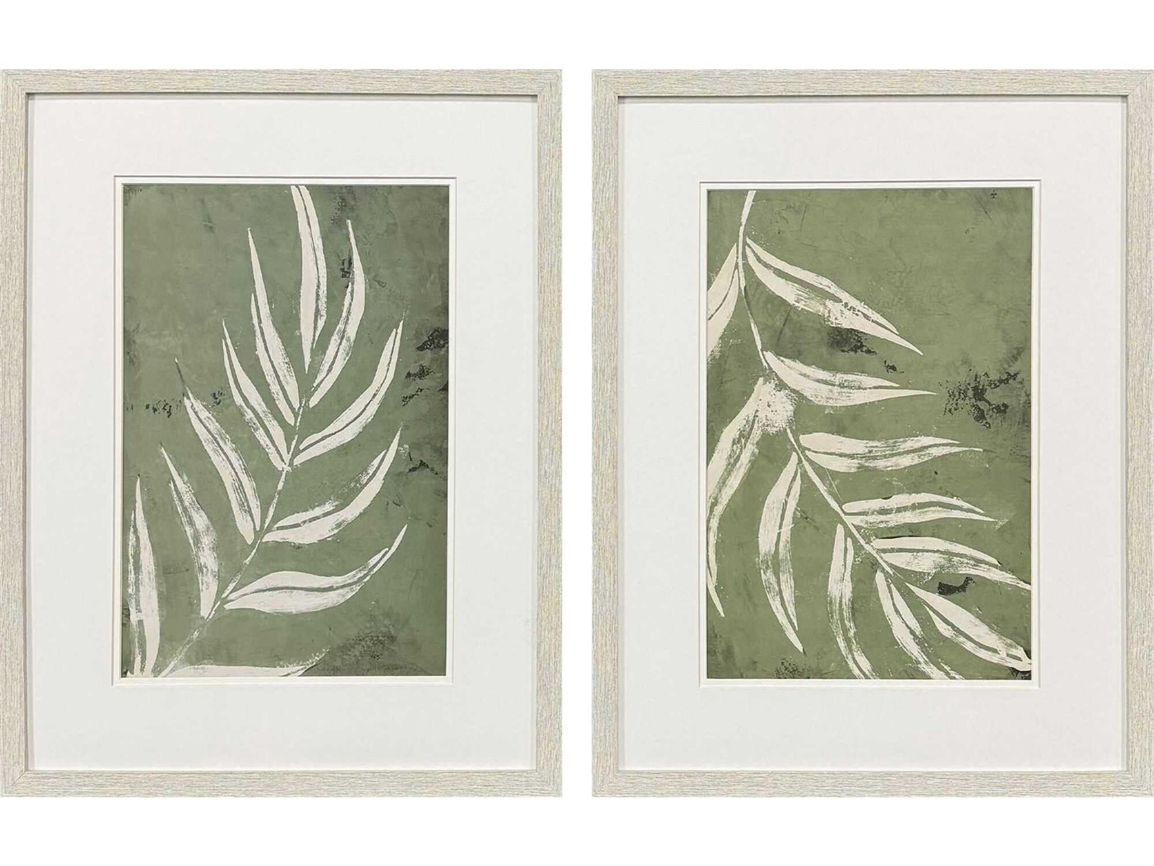 Waterside Palm Leaf Wall Art Set of 2