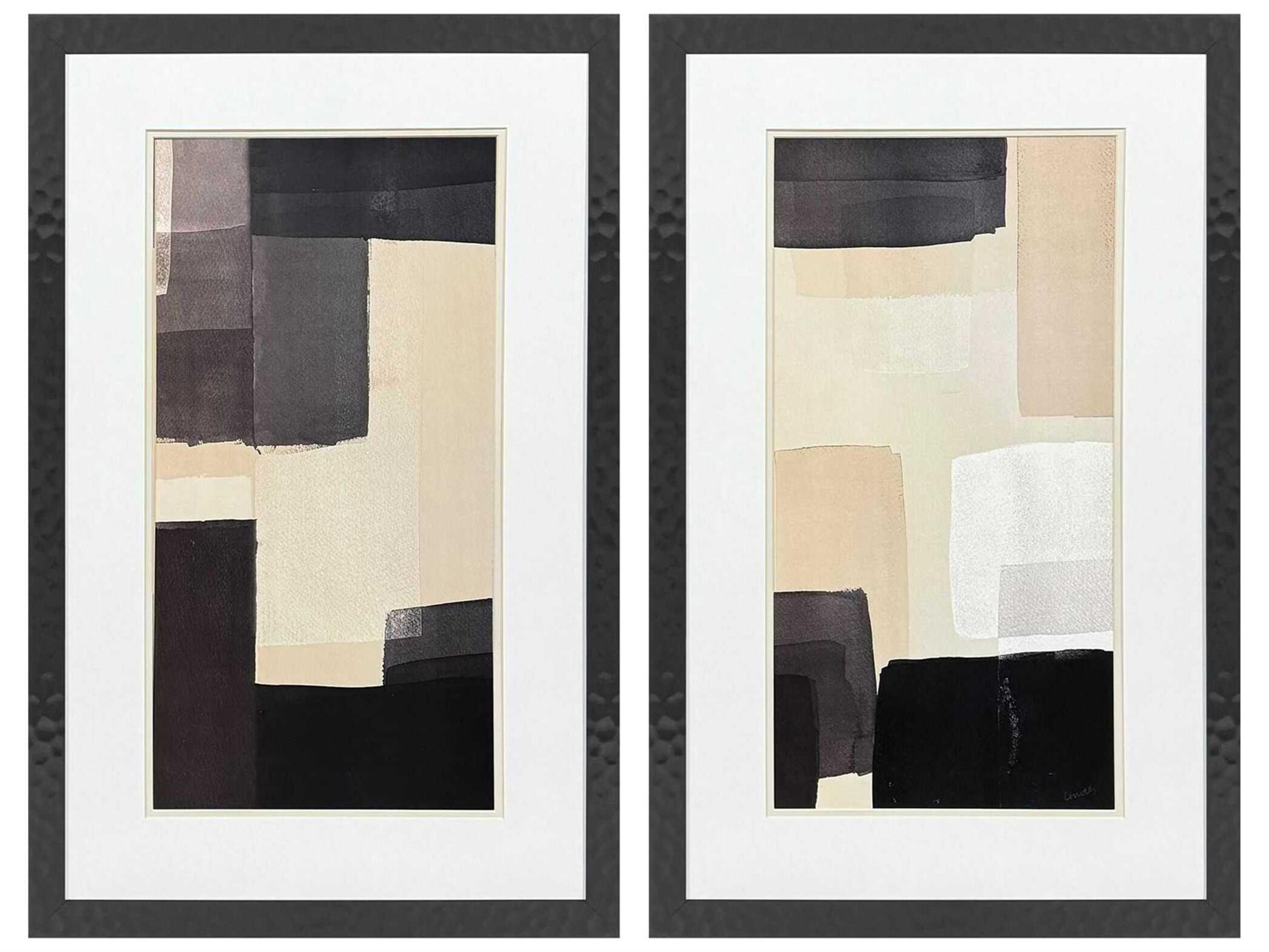 Abstract Neutral Shapes Wall Art Set of 2