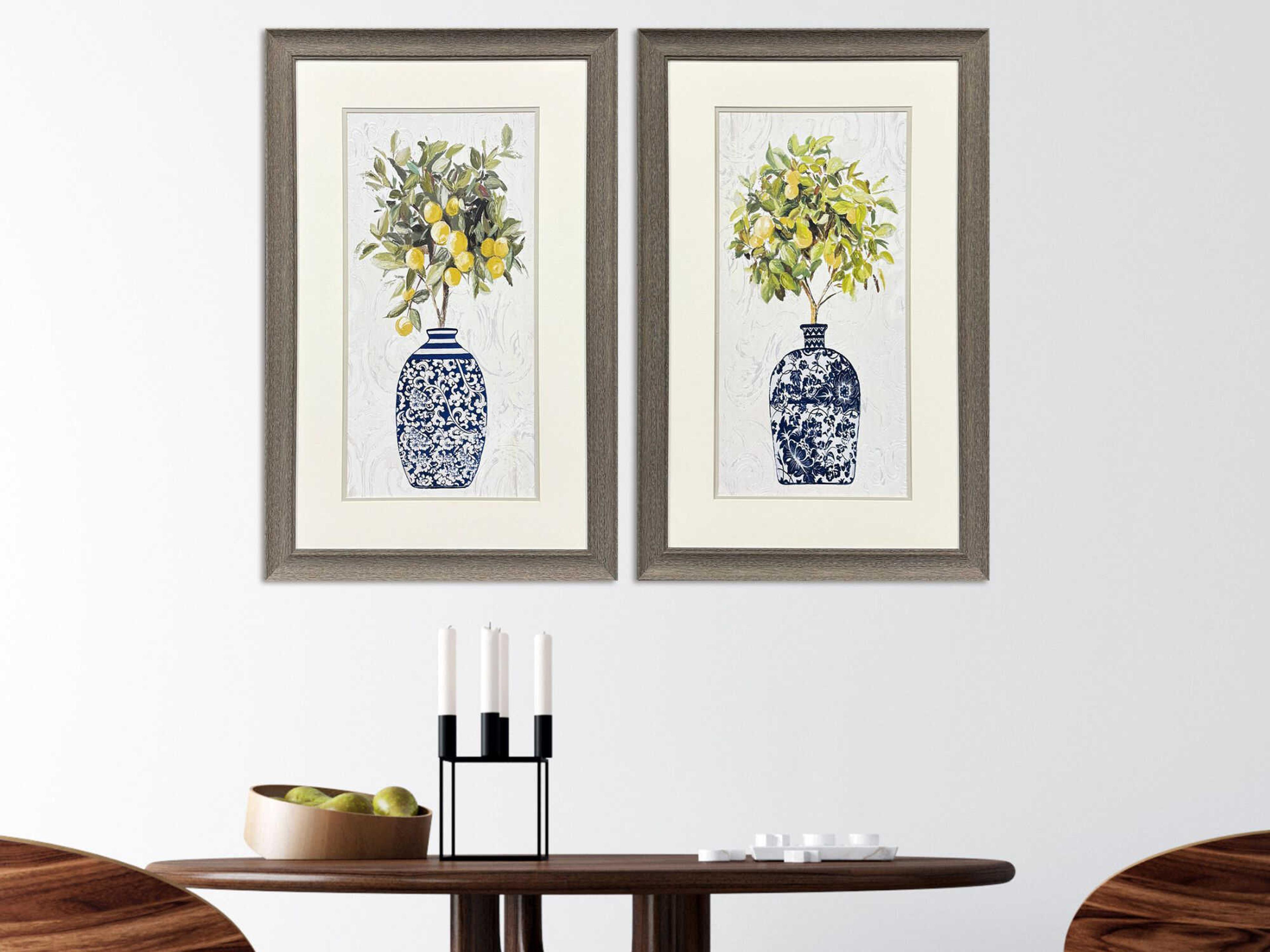 Paragon Florals Lemon Tree Pot Wall Art Set of 2