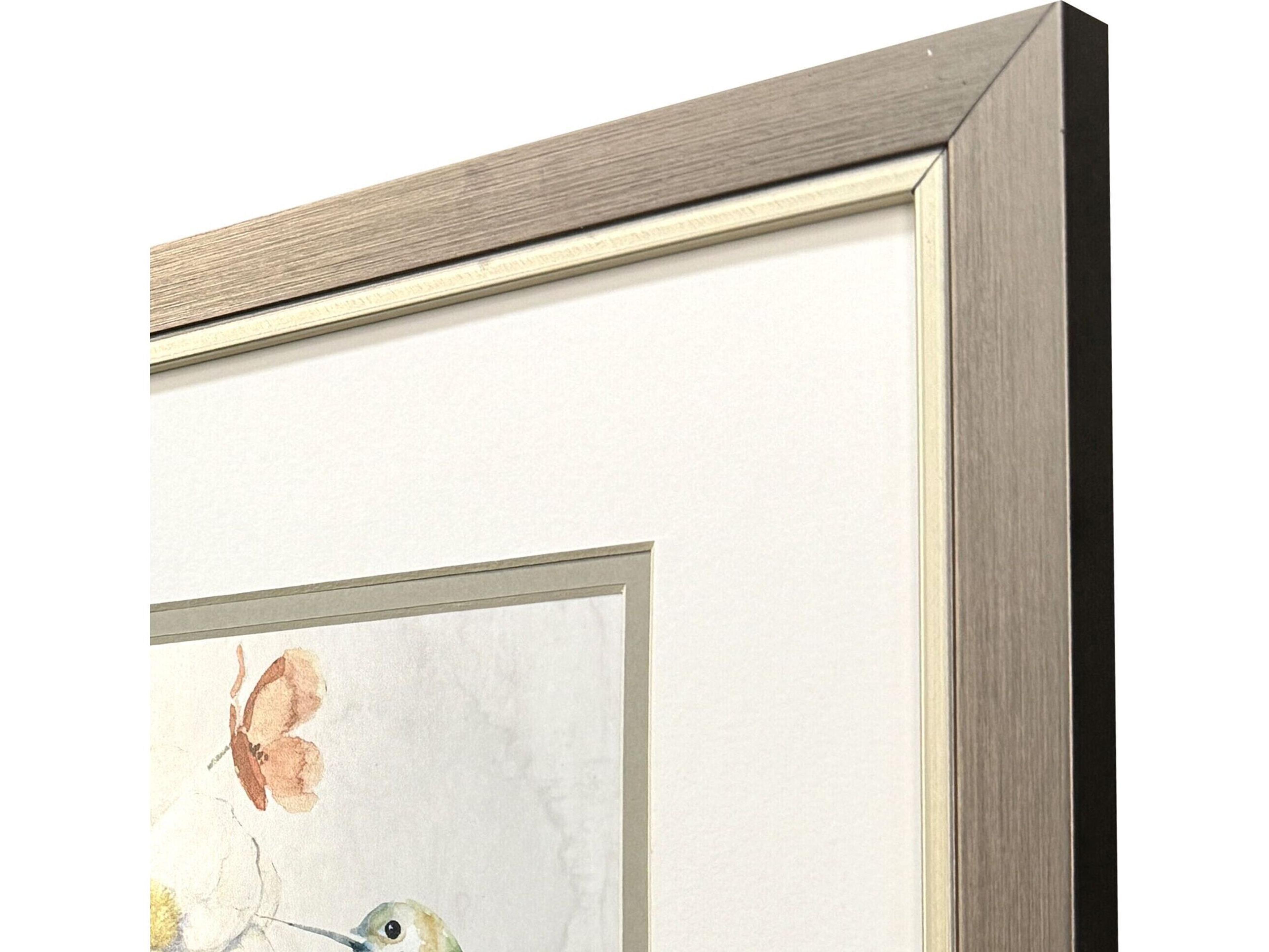 Paragon Floral Hummingbird Framed Art - Set of 2