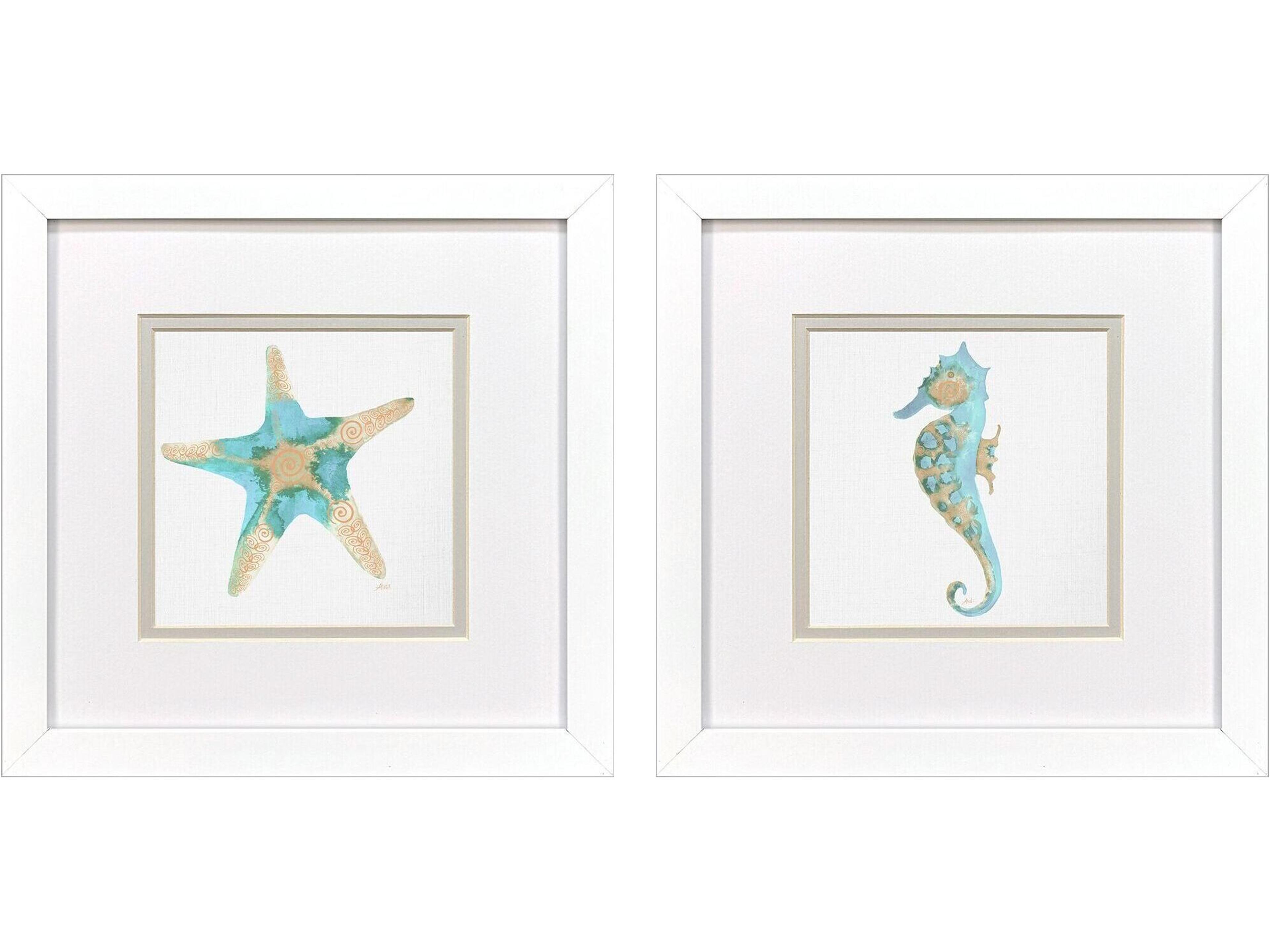 Paragon Sea Creatures I Framed Art - Set of 2