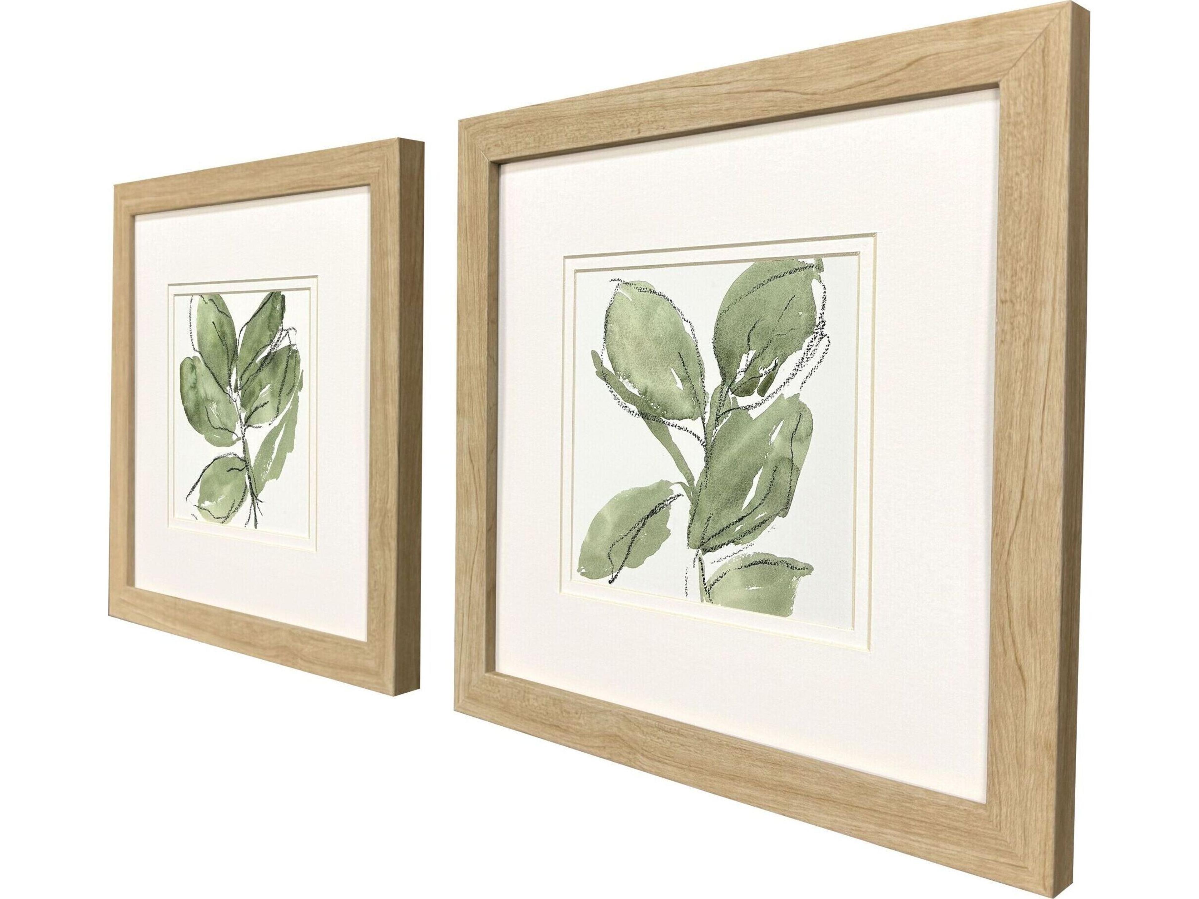 Paragon Summer Leaves Framed Art - Set of 2