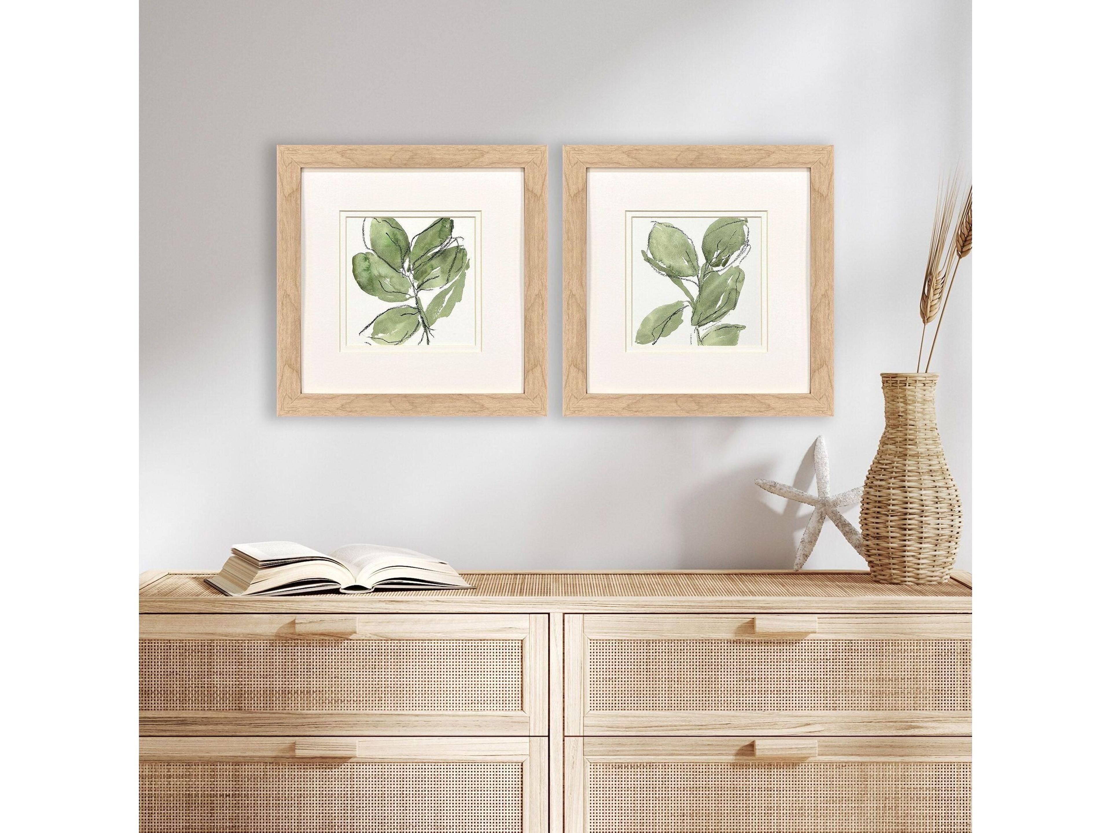 Paragon Summer Leaves Framed Art - Set of 2