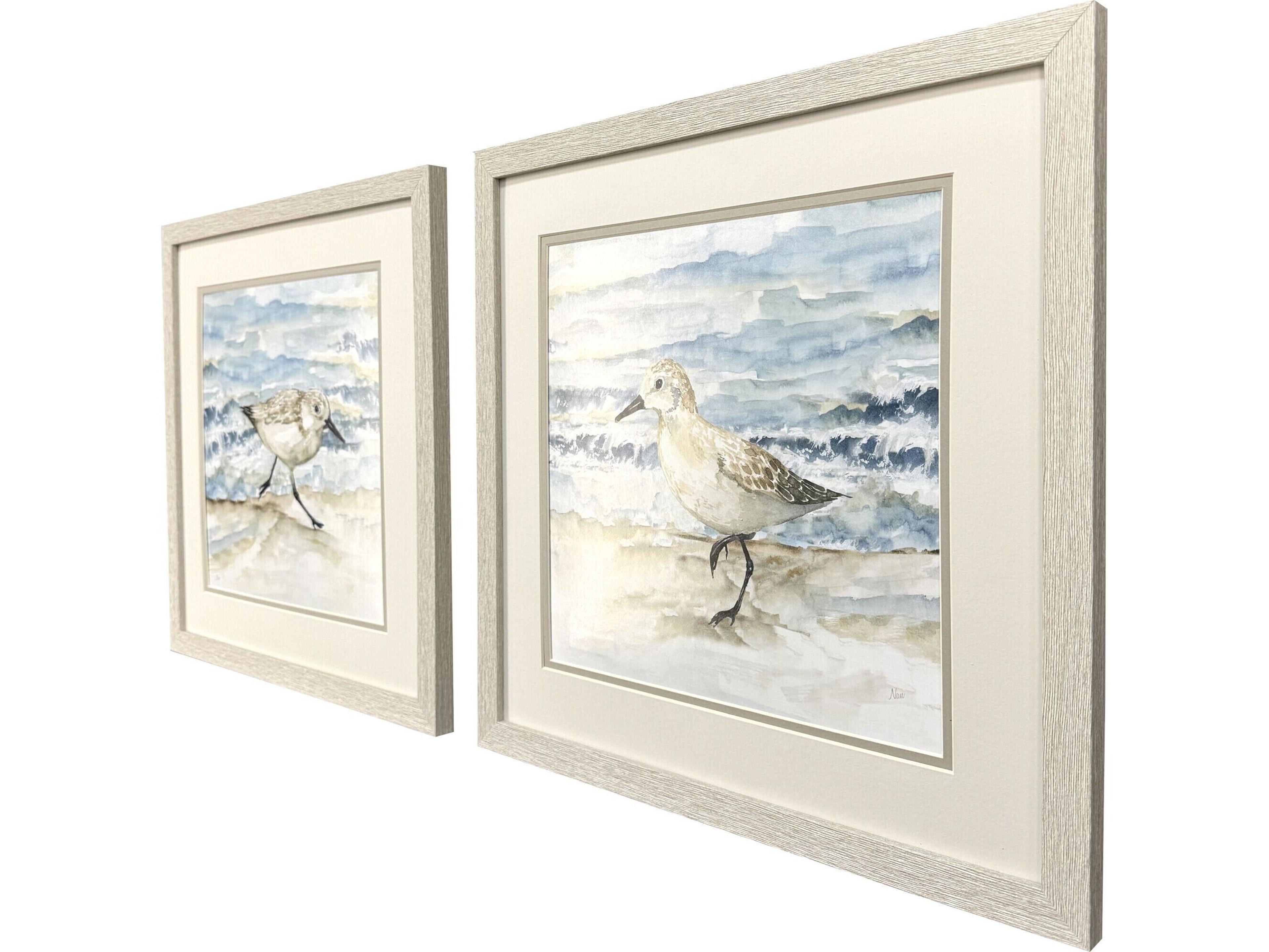 Paragon Beach Sandpipers Framed Art - Set of 2