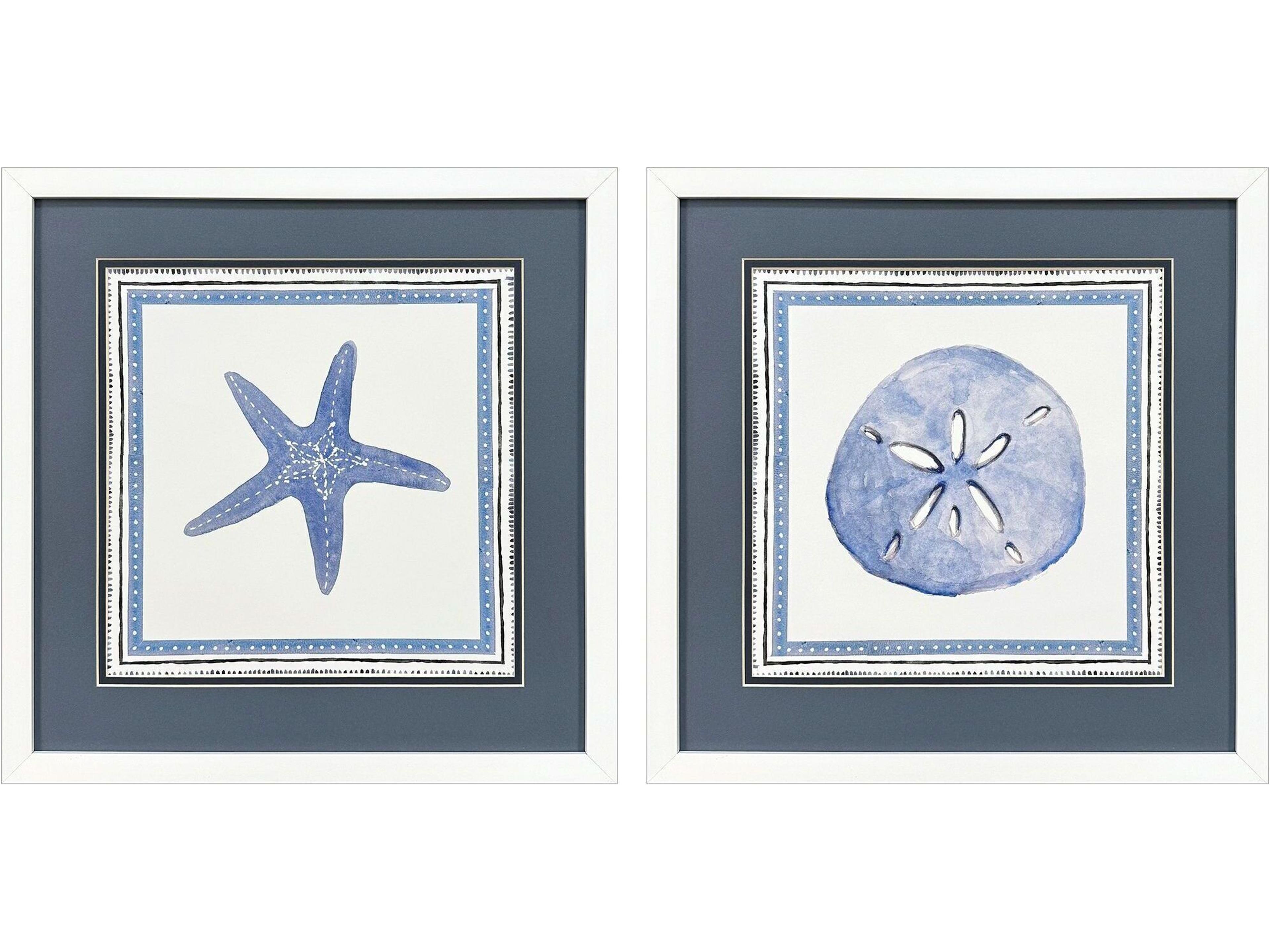 Seaside Blues II Framed Art - Set of 2