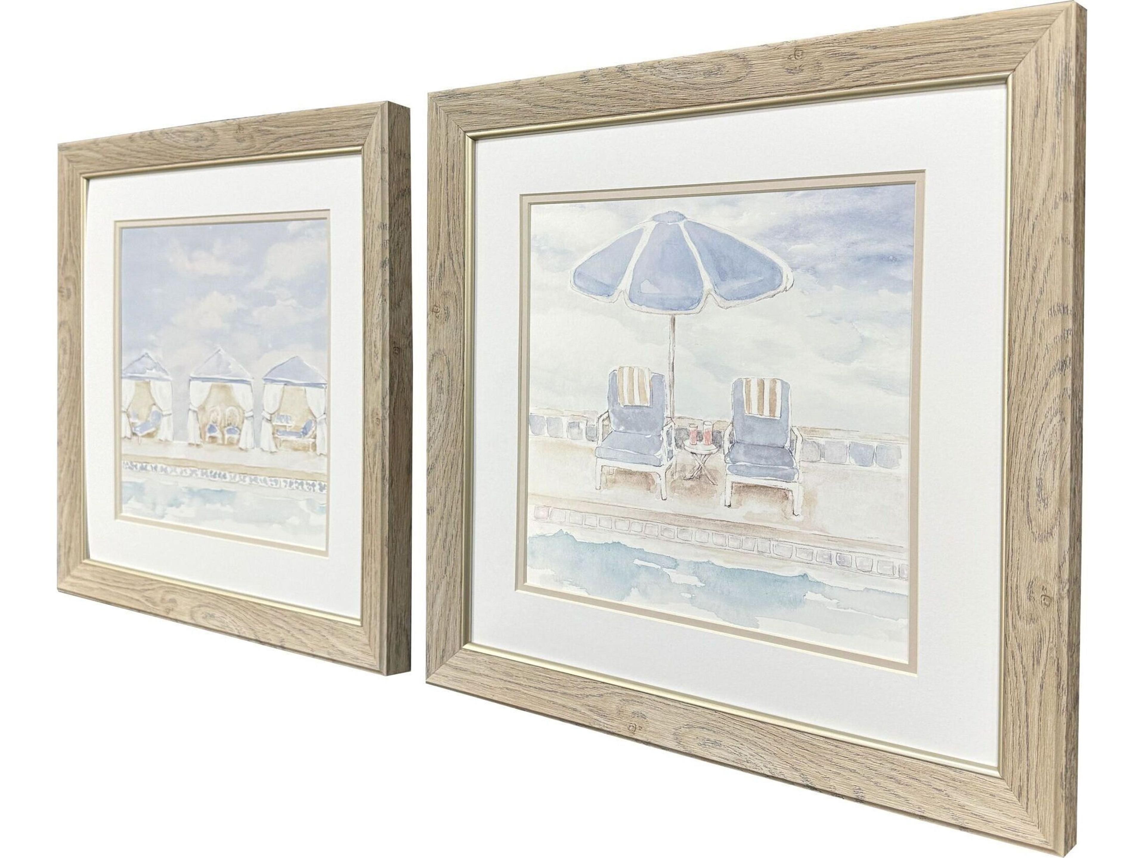 Paragon Peaceful Poolside Framed Art - Set of 2