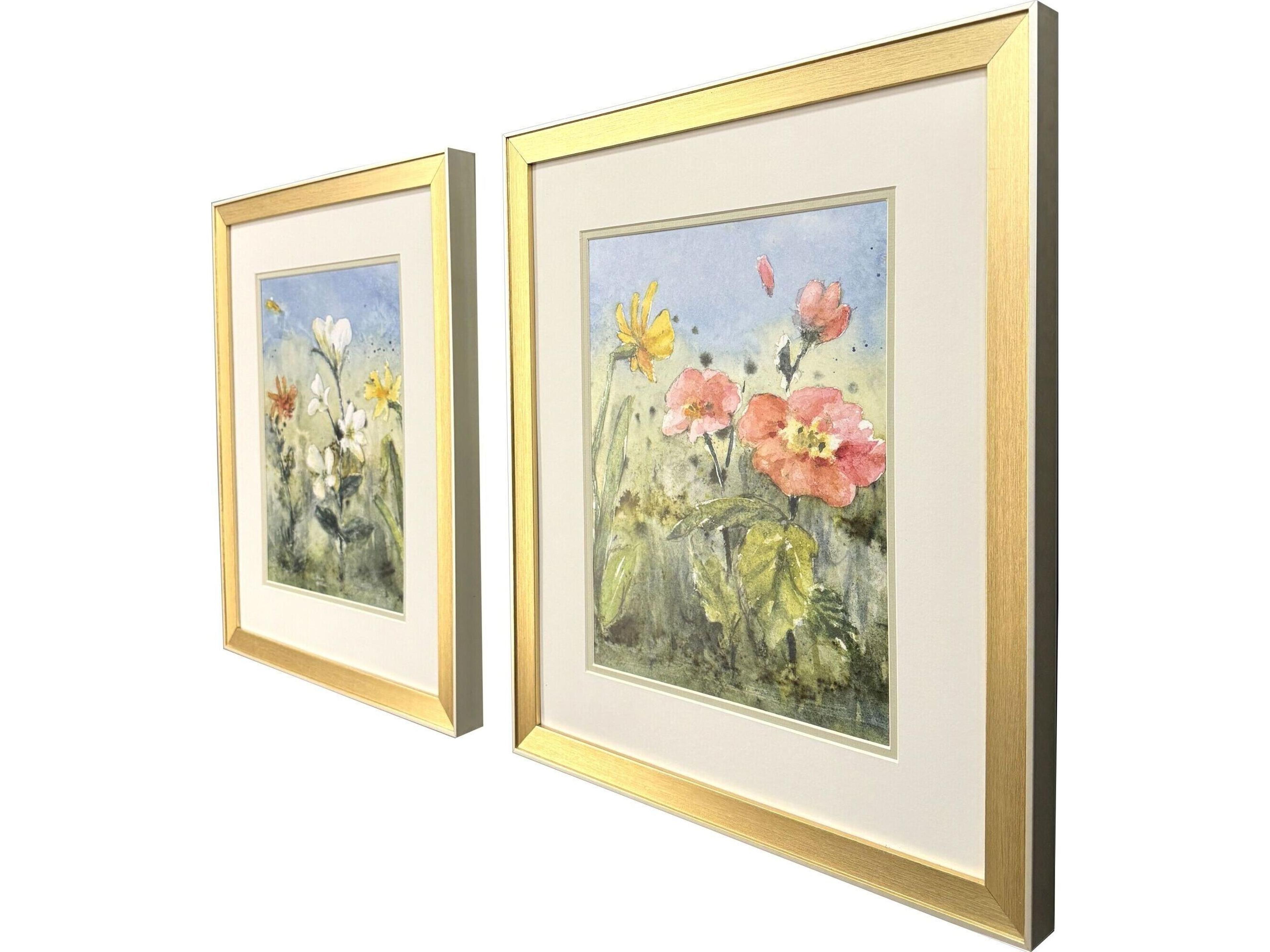 Paragon Summer Wildflowers I Framed Art - Set of 2