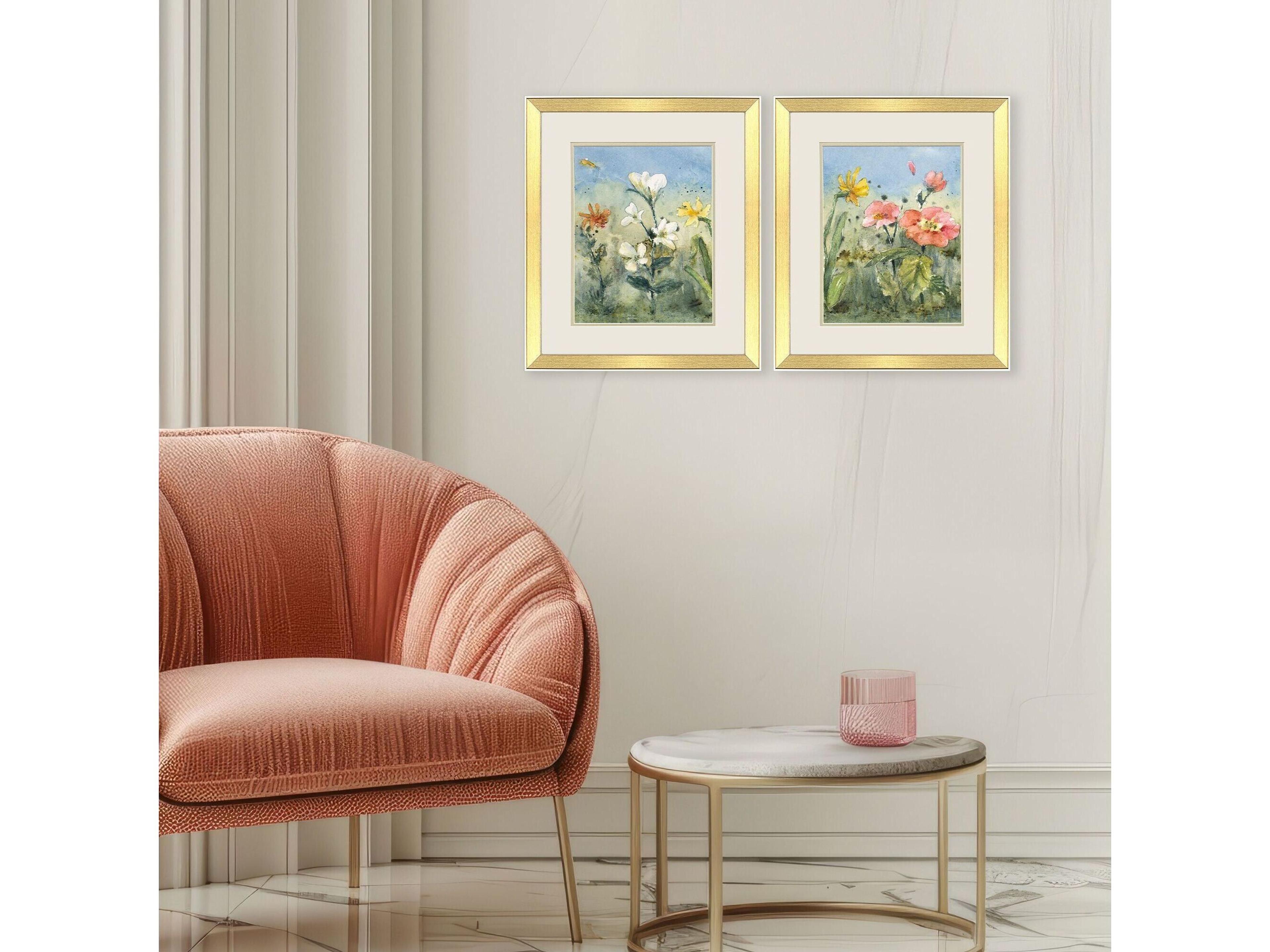 Paragon Summer Wildflowers I Framed Art - Set of 2
