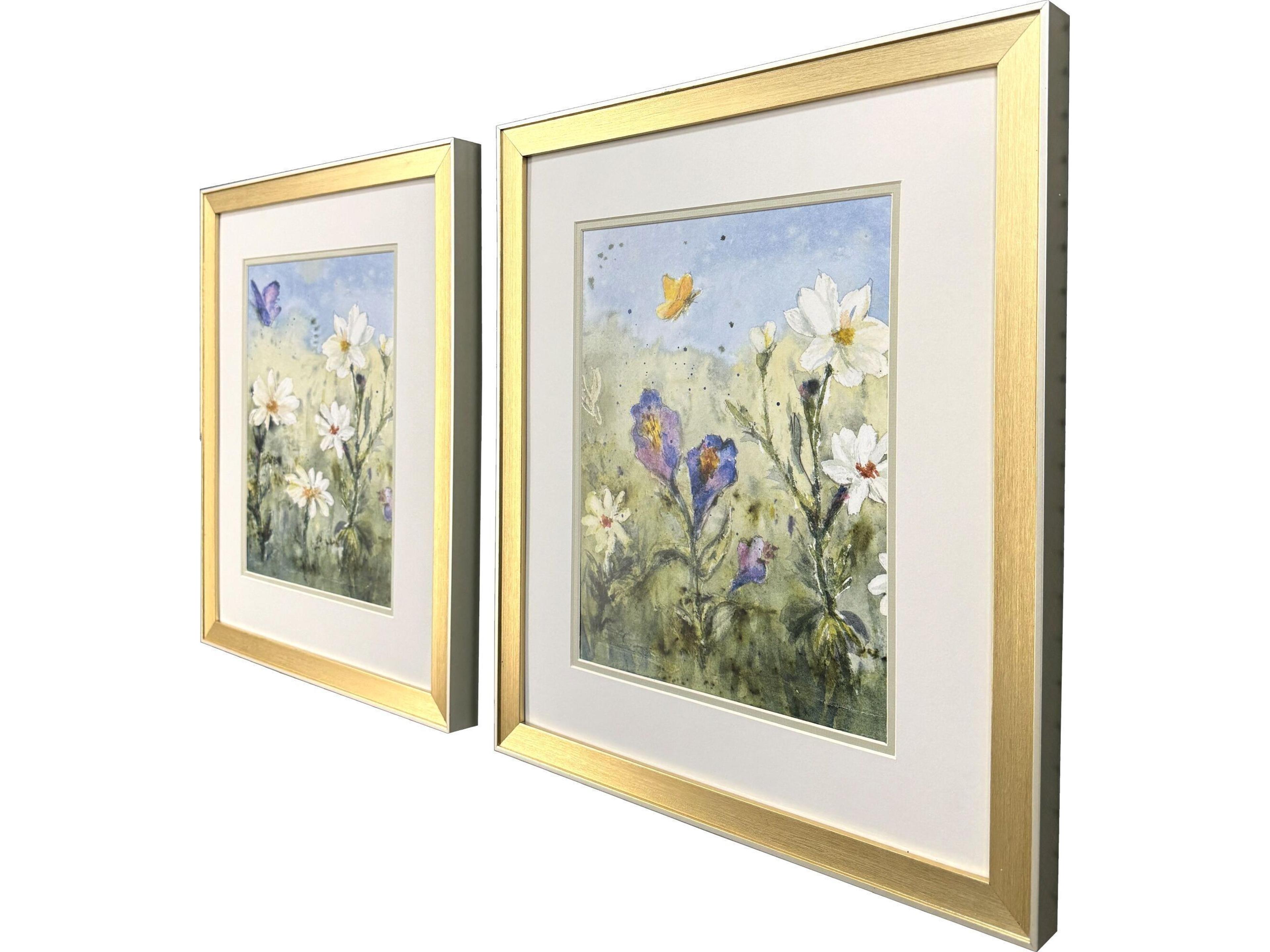 Paragon Summer Wildflowers II Framed Art - Set of 2