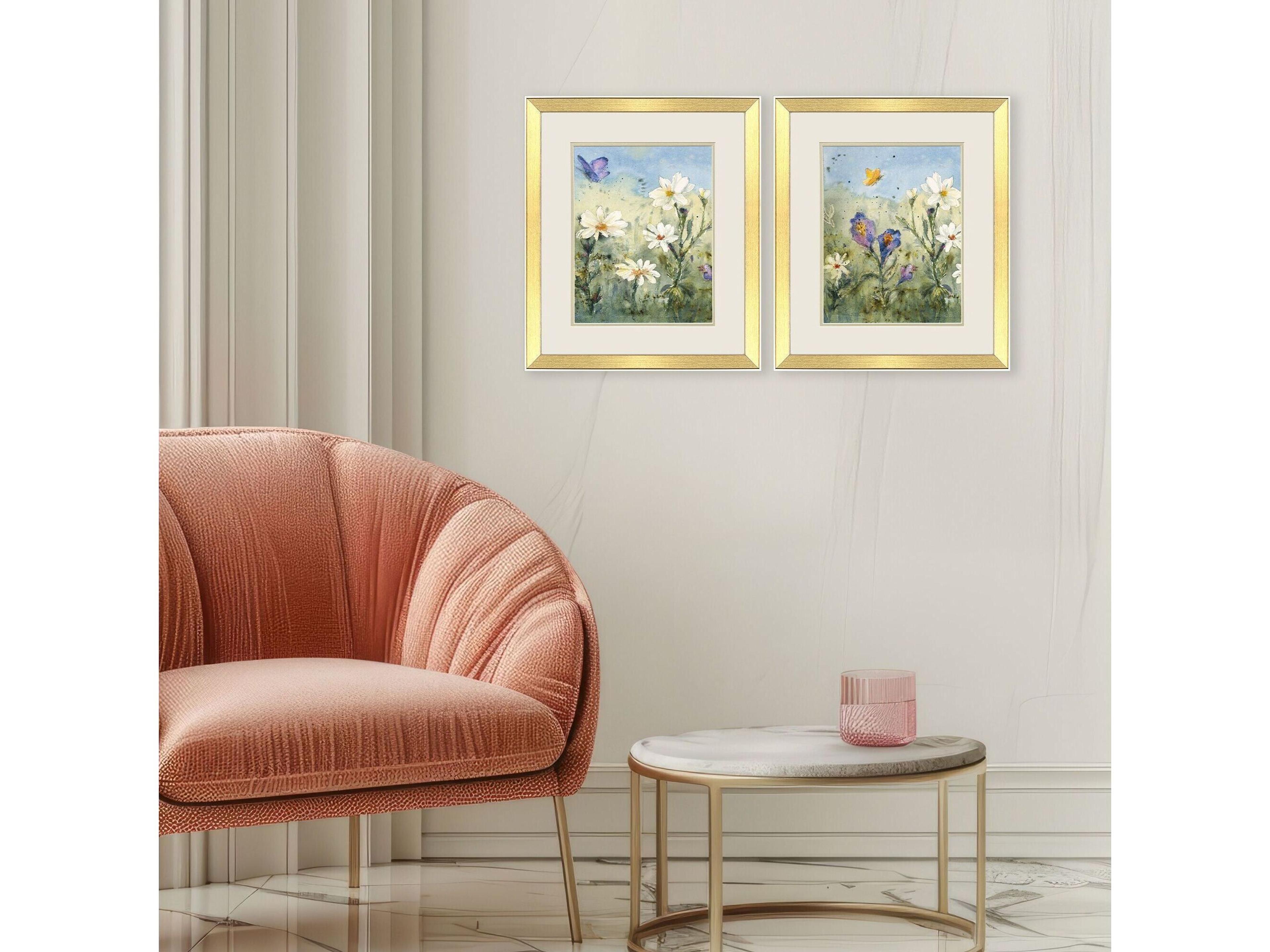 Paragon Summer Wildflowers II Framed Art - Set of 2