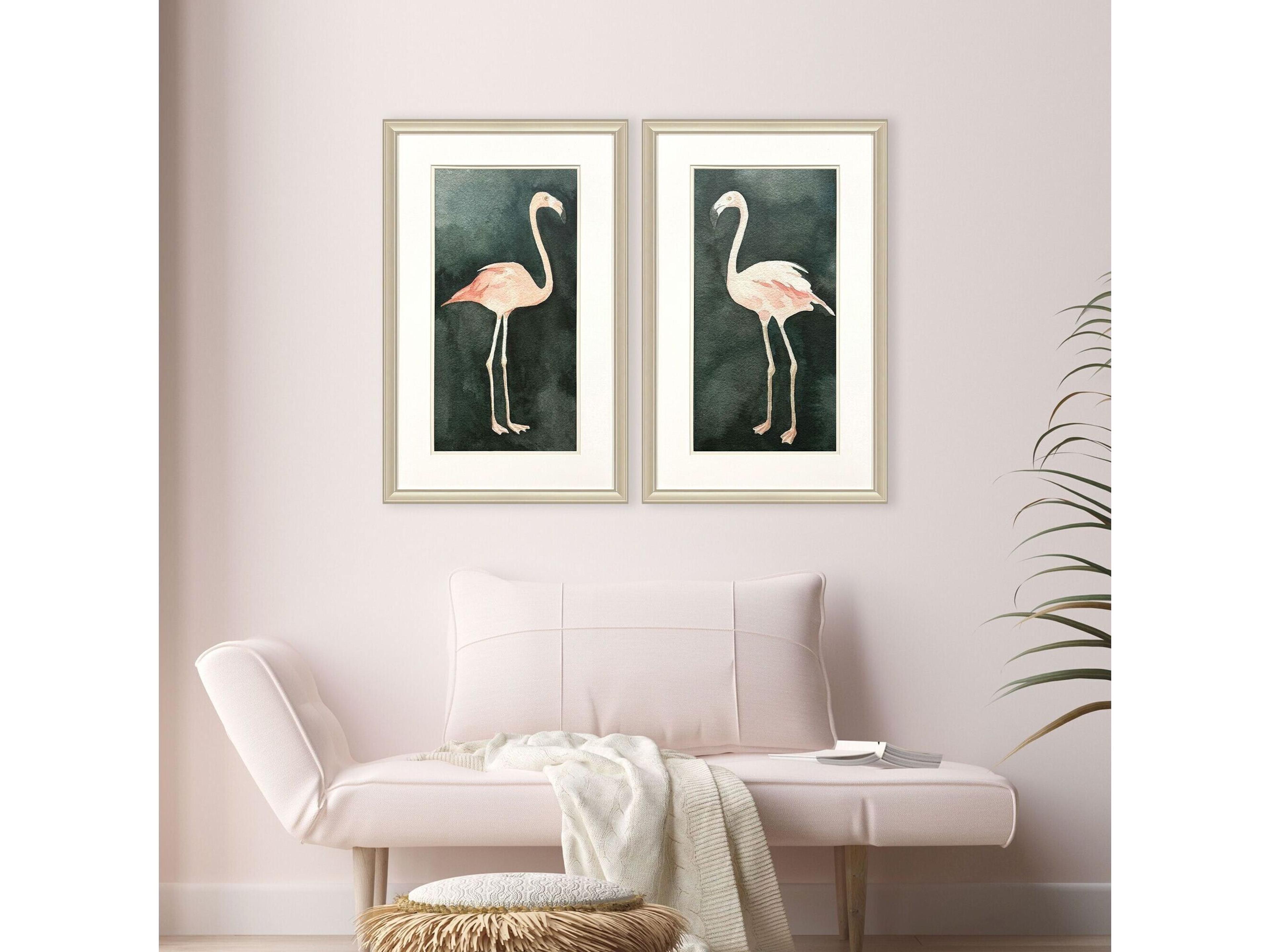Paragon Forest Flamingo Framed Art - Set of 2
