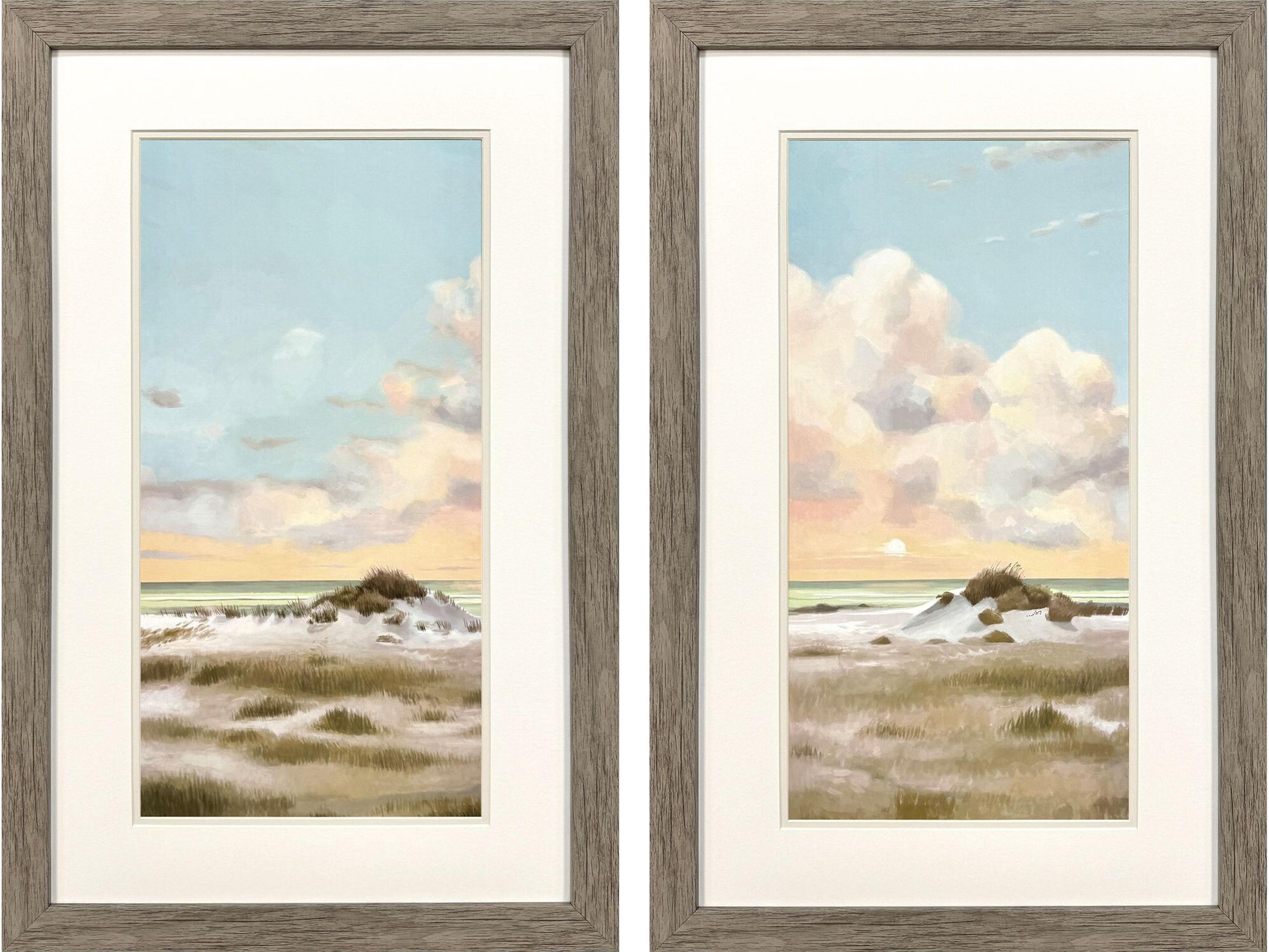Land and Sea Framed Art - Set of 2