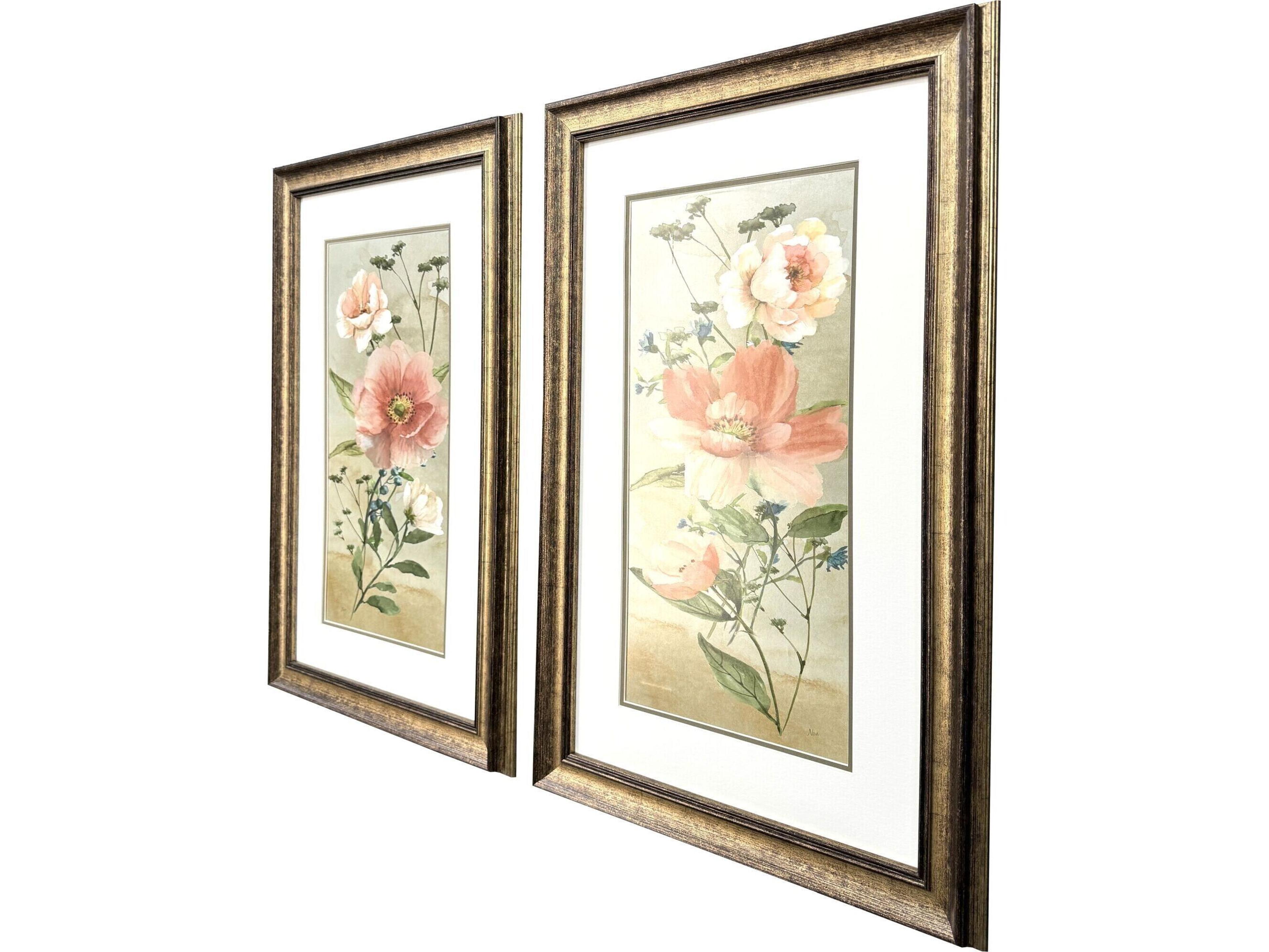 Paragon Antique Floral Framed Art - Set of 2